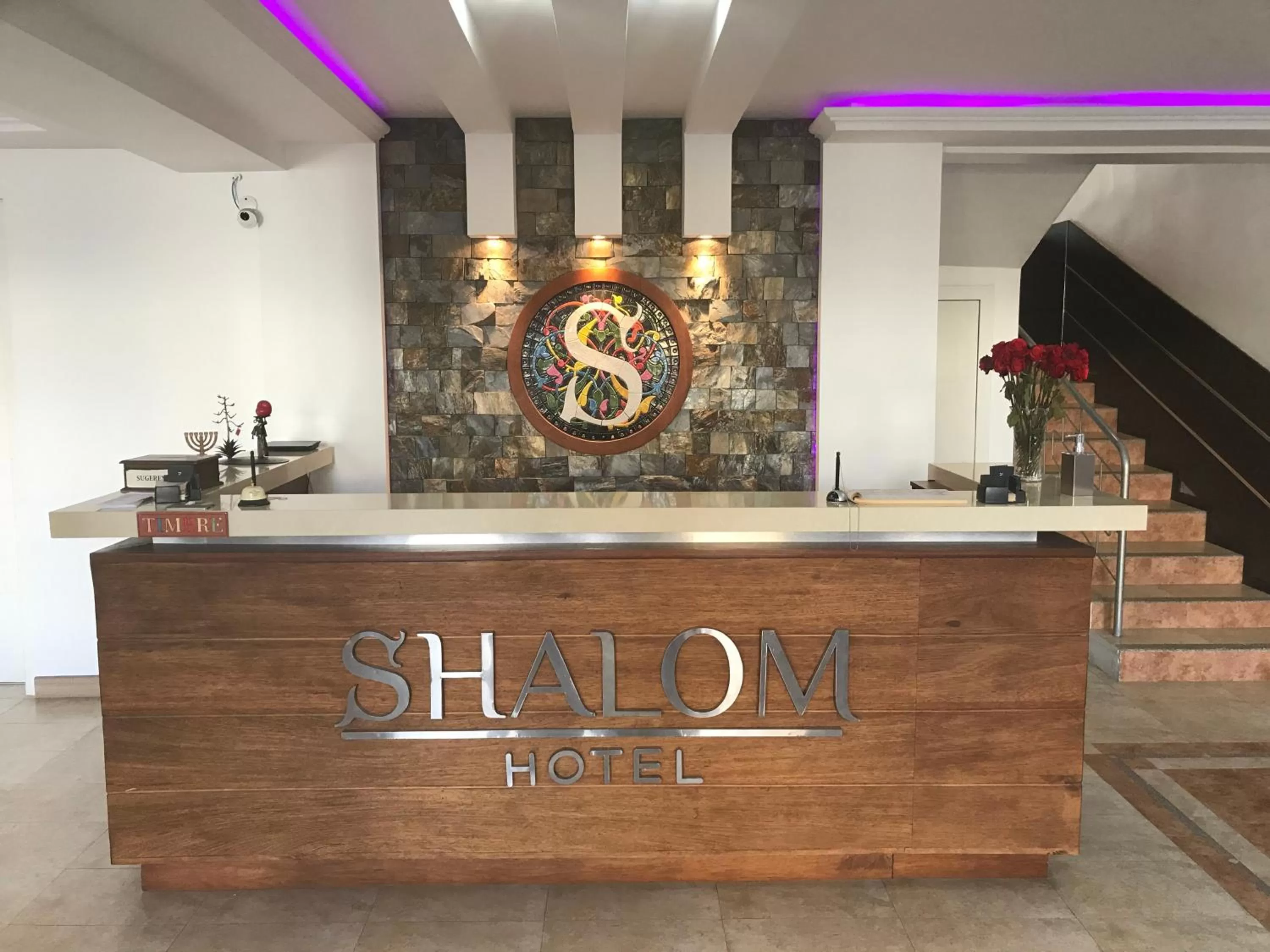 Lobby or reception in Hotel Shalom
