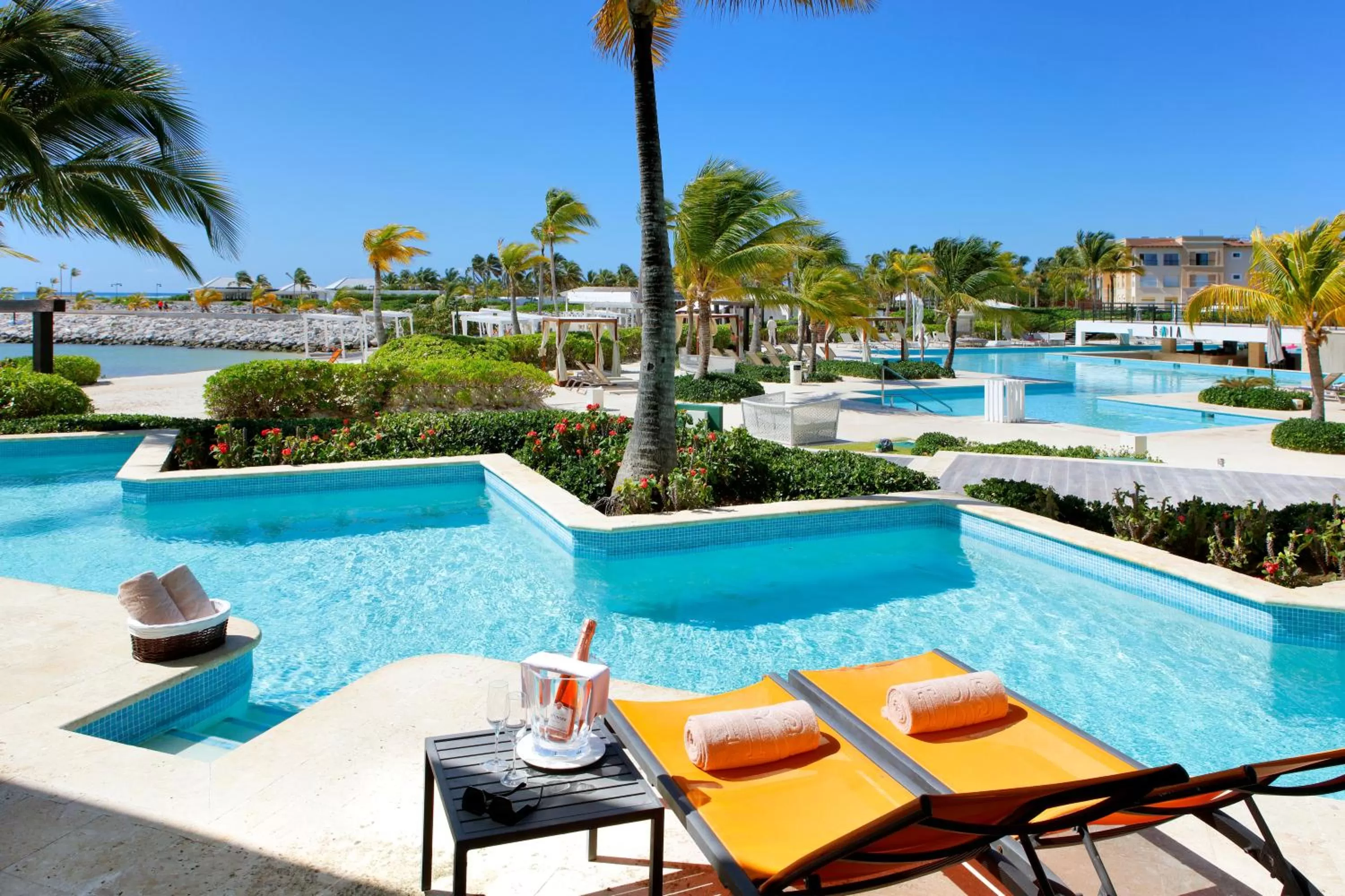 Pool view in TRS Cap Cana Waterfront & Marina Hotel - Adults Only - All Inclusive