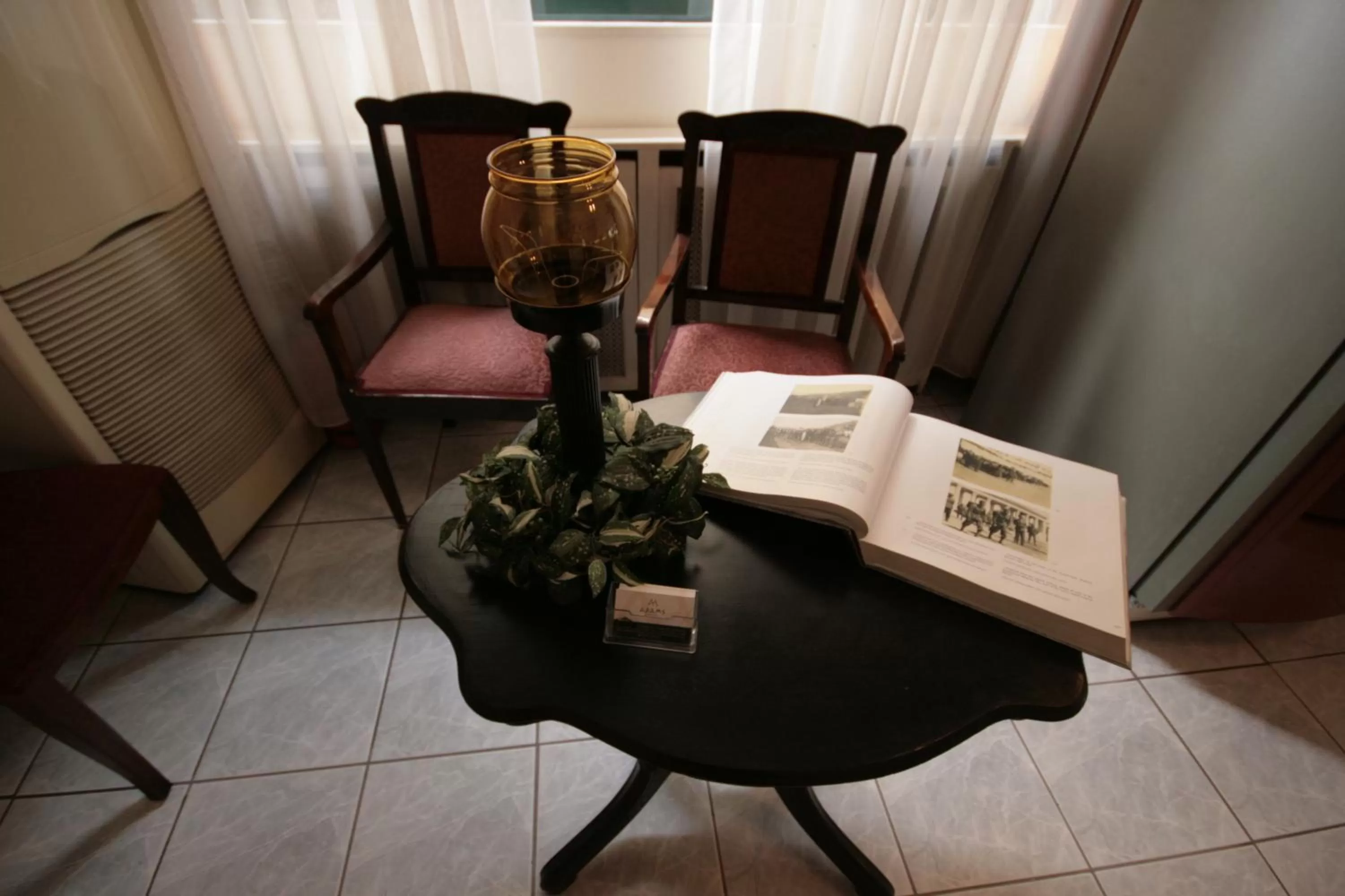 Seating area in Adams Hotel