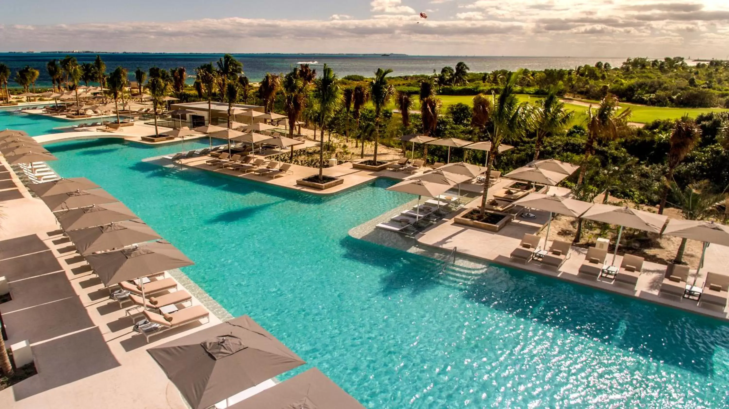 Bird's eye view, Pool View in Atelier Playa Mujeres- Adults Only - All Inclusive Resort