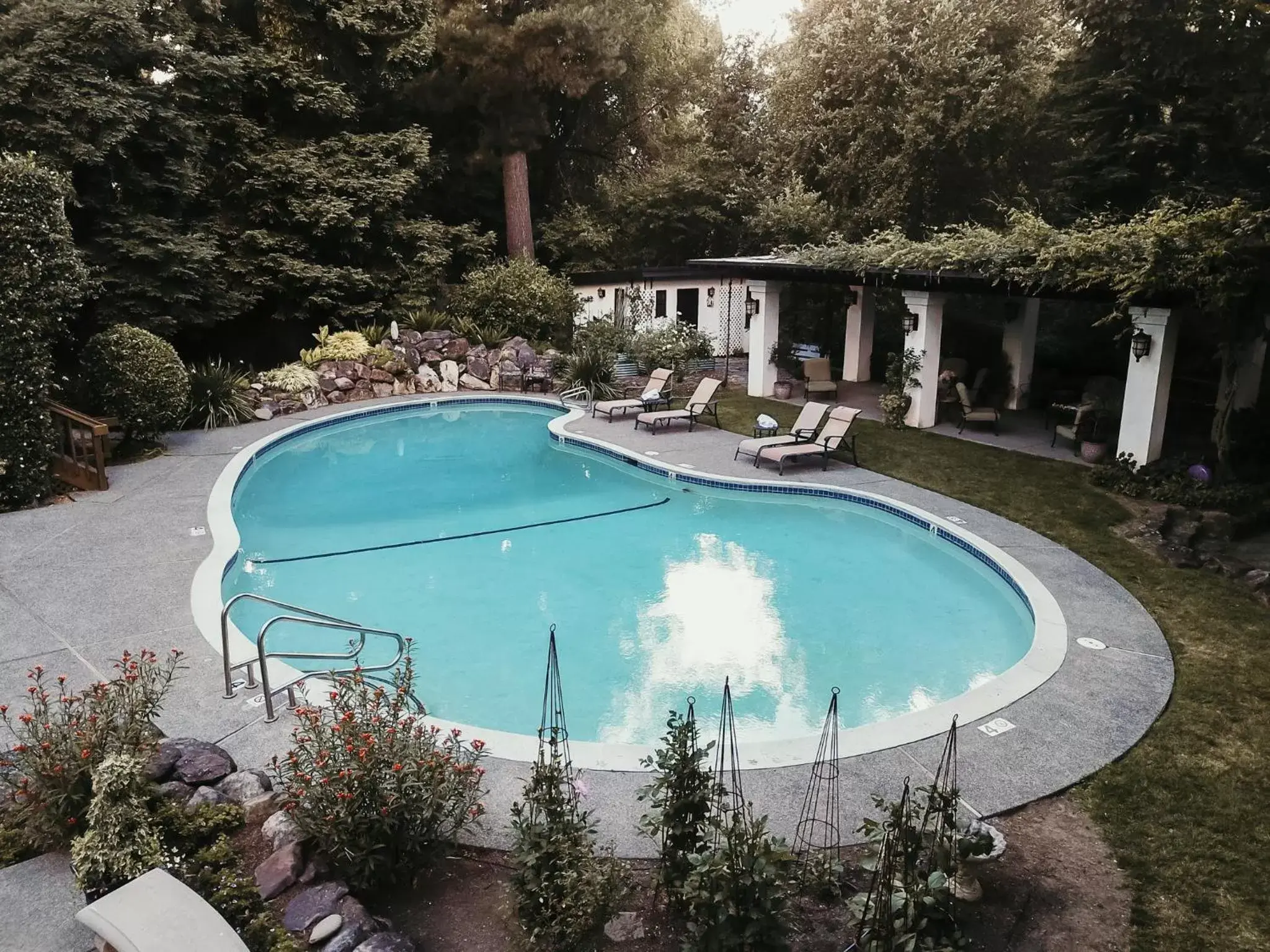 Swimming pool, Pool View in Candlelight Inn Napa Valley