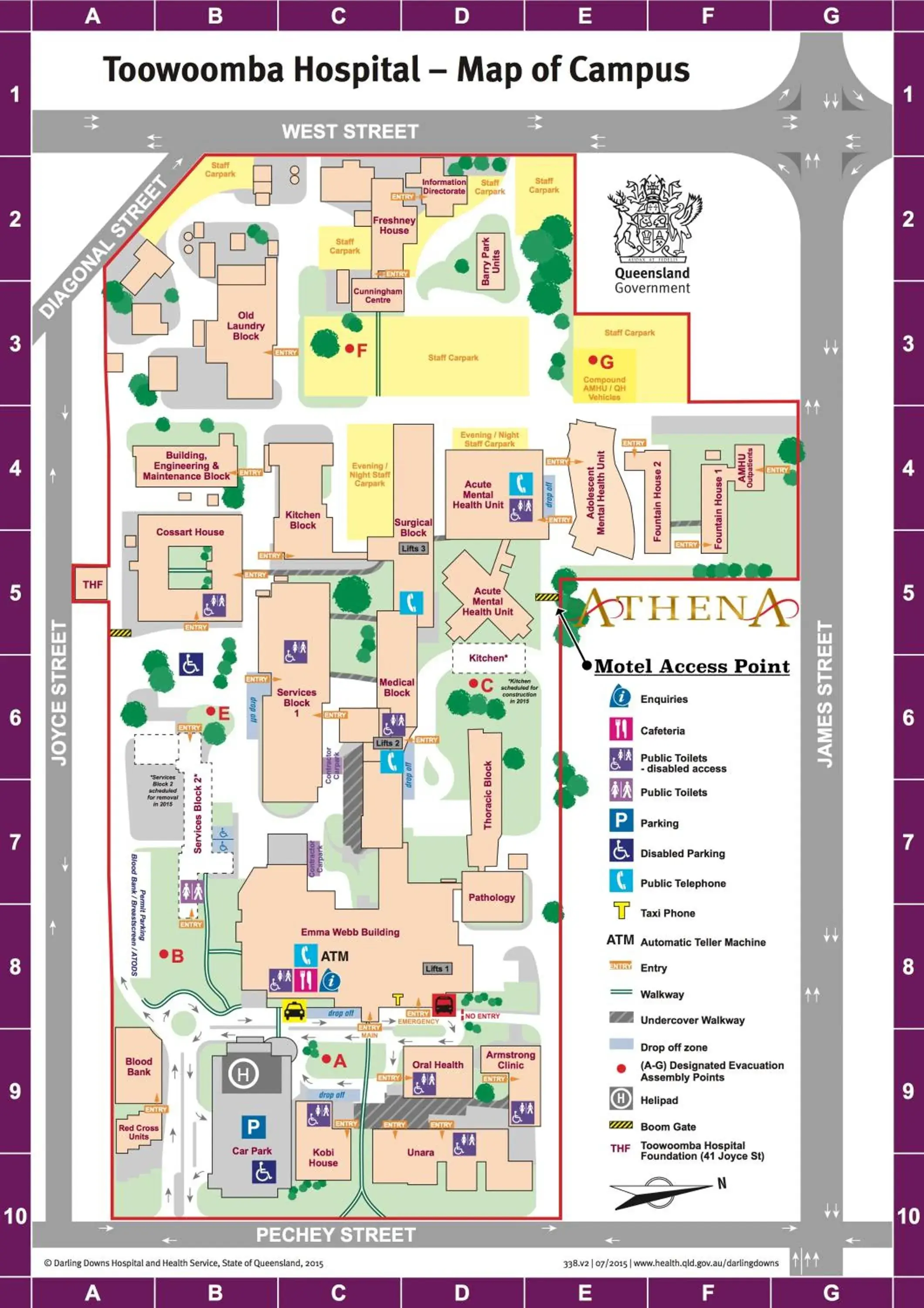 Nearby landmark, Floor Plan in Athena Motel Apartments