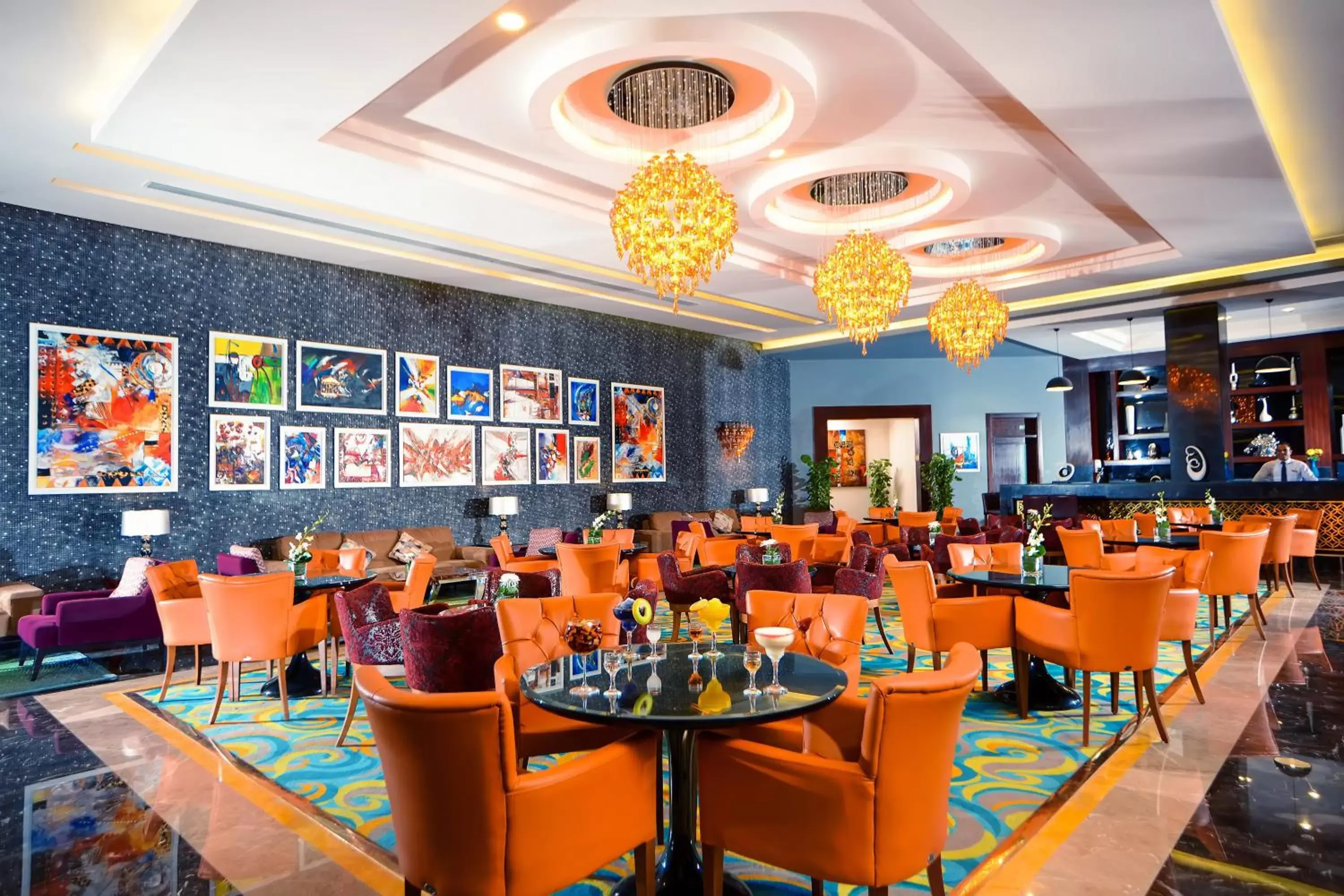 Lobby or reception, Restaurant/Places to Eat in Pickalbatros Royal Moderna Sharm "Aqua Park"
