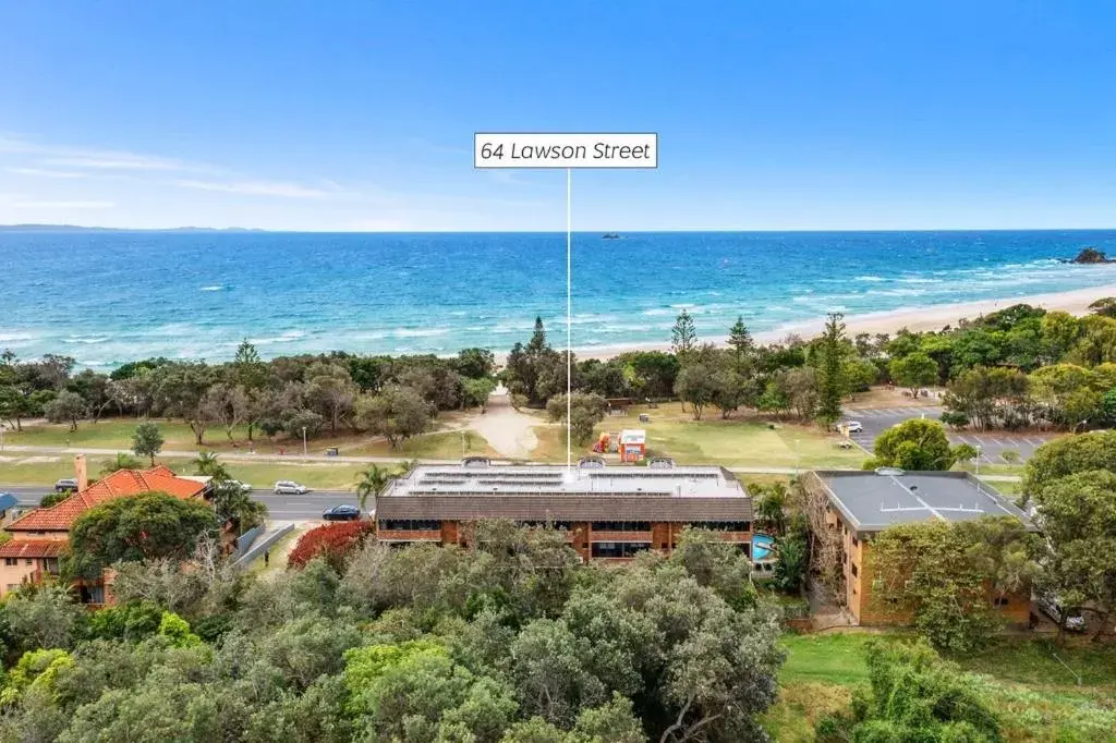 Property building, Bird's-eye View in Byron Pacific Apartments - On Clarkes Beach