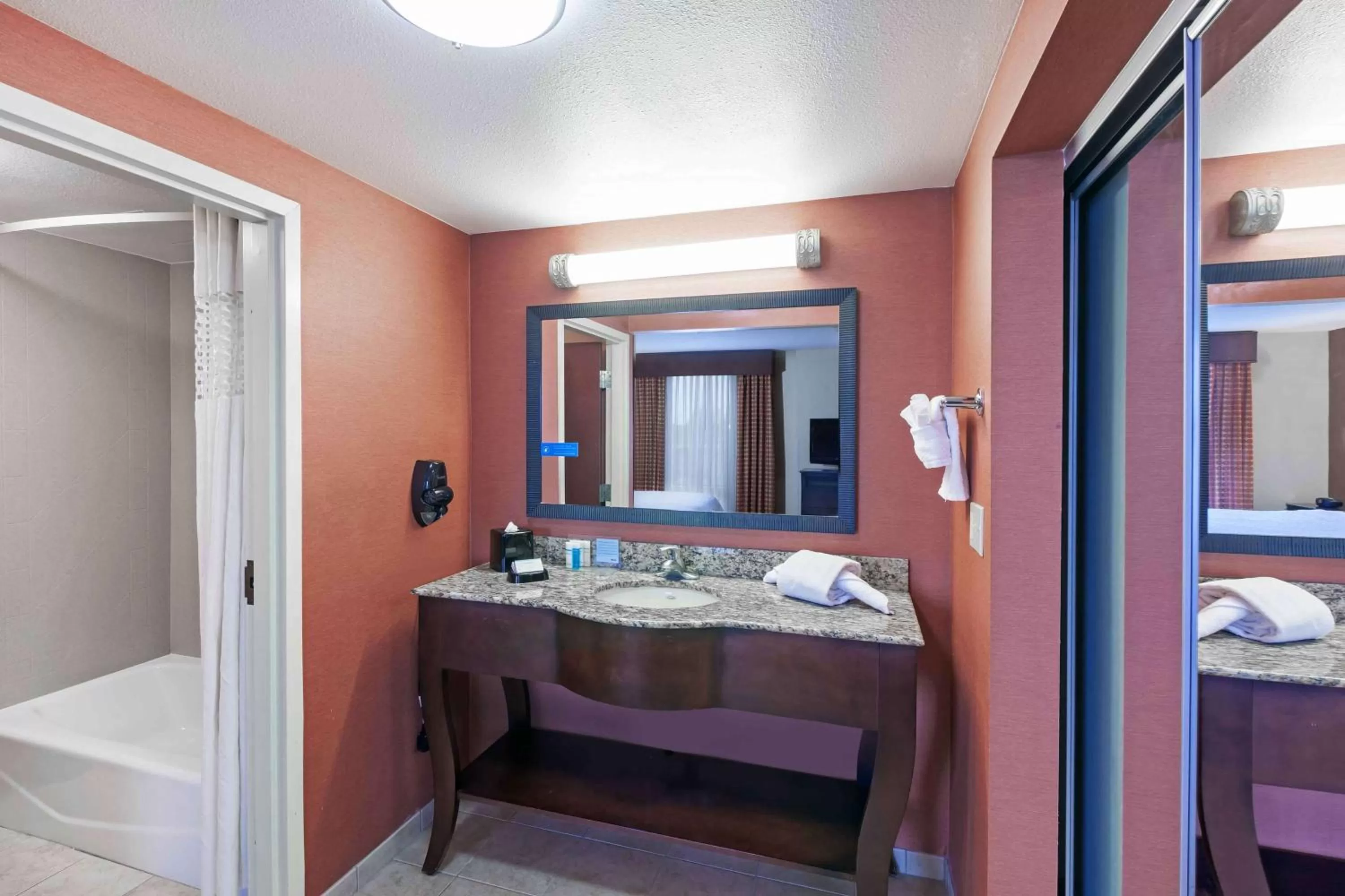 Bathroom, Bed in Hampton Inn & Suites Morgan City