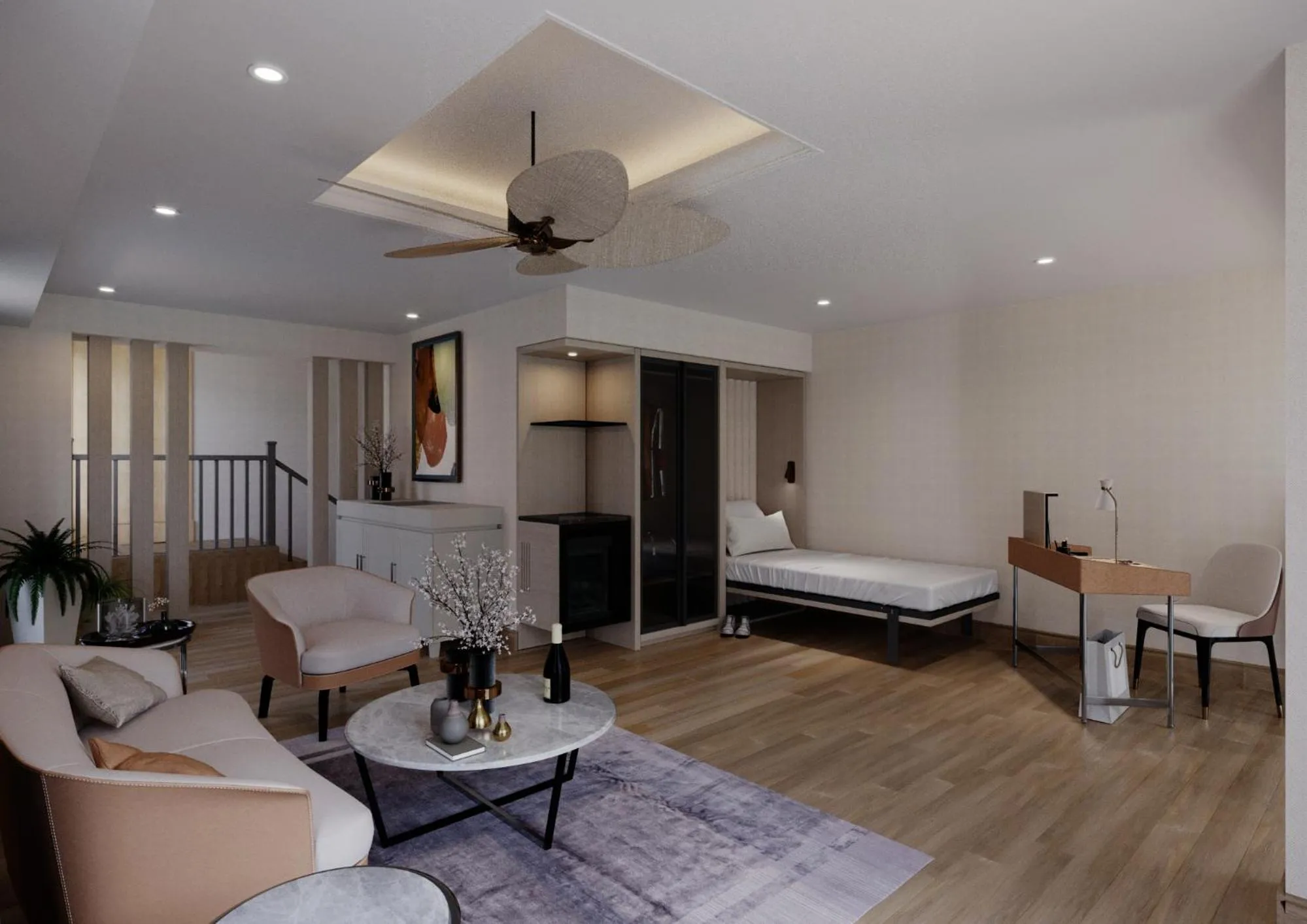 Living room, Bed in Susesi Luxury Resort