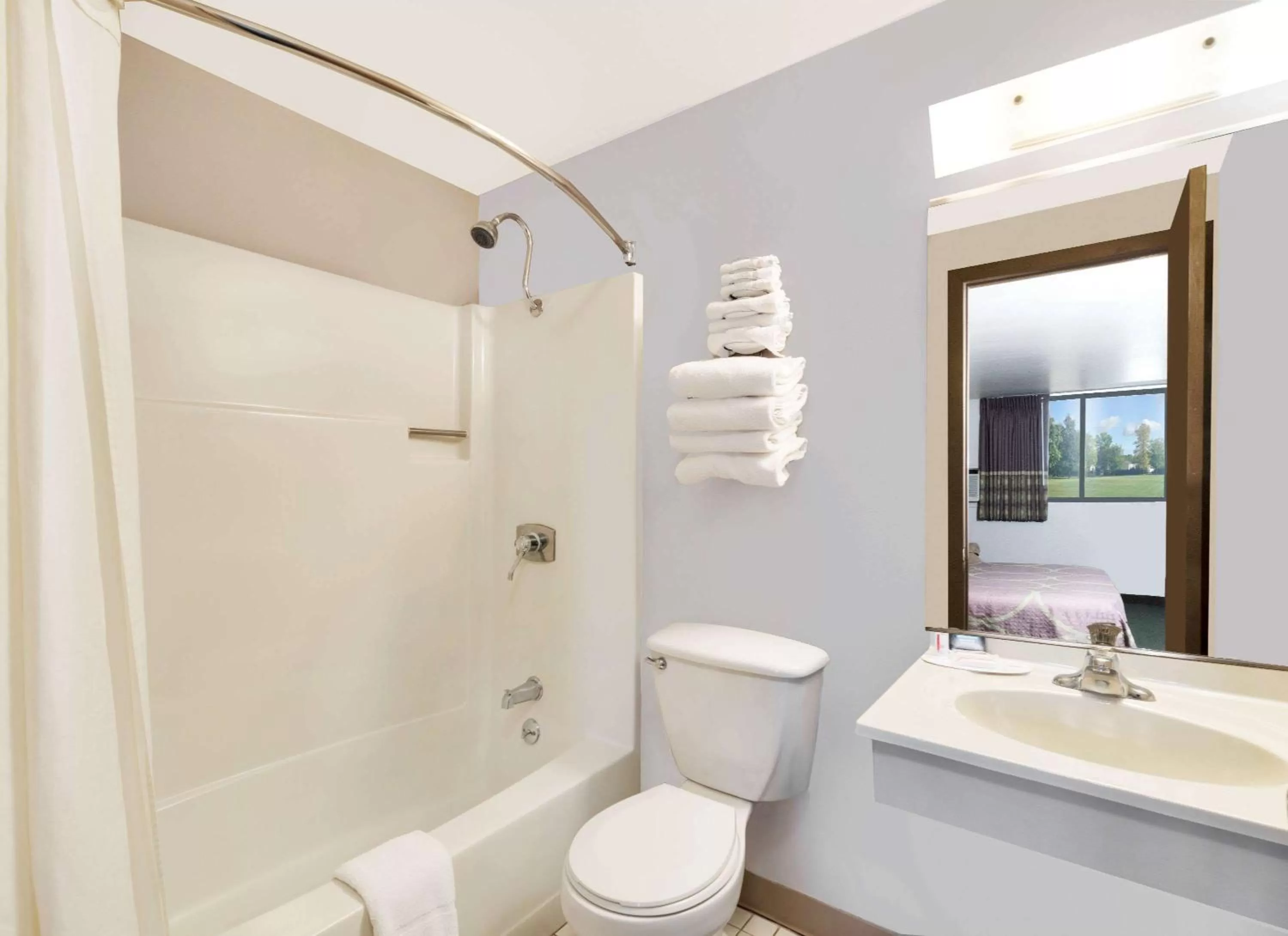 Bathroom in Super 8 by Wyndham Spearfish