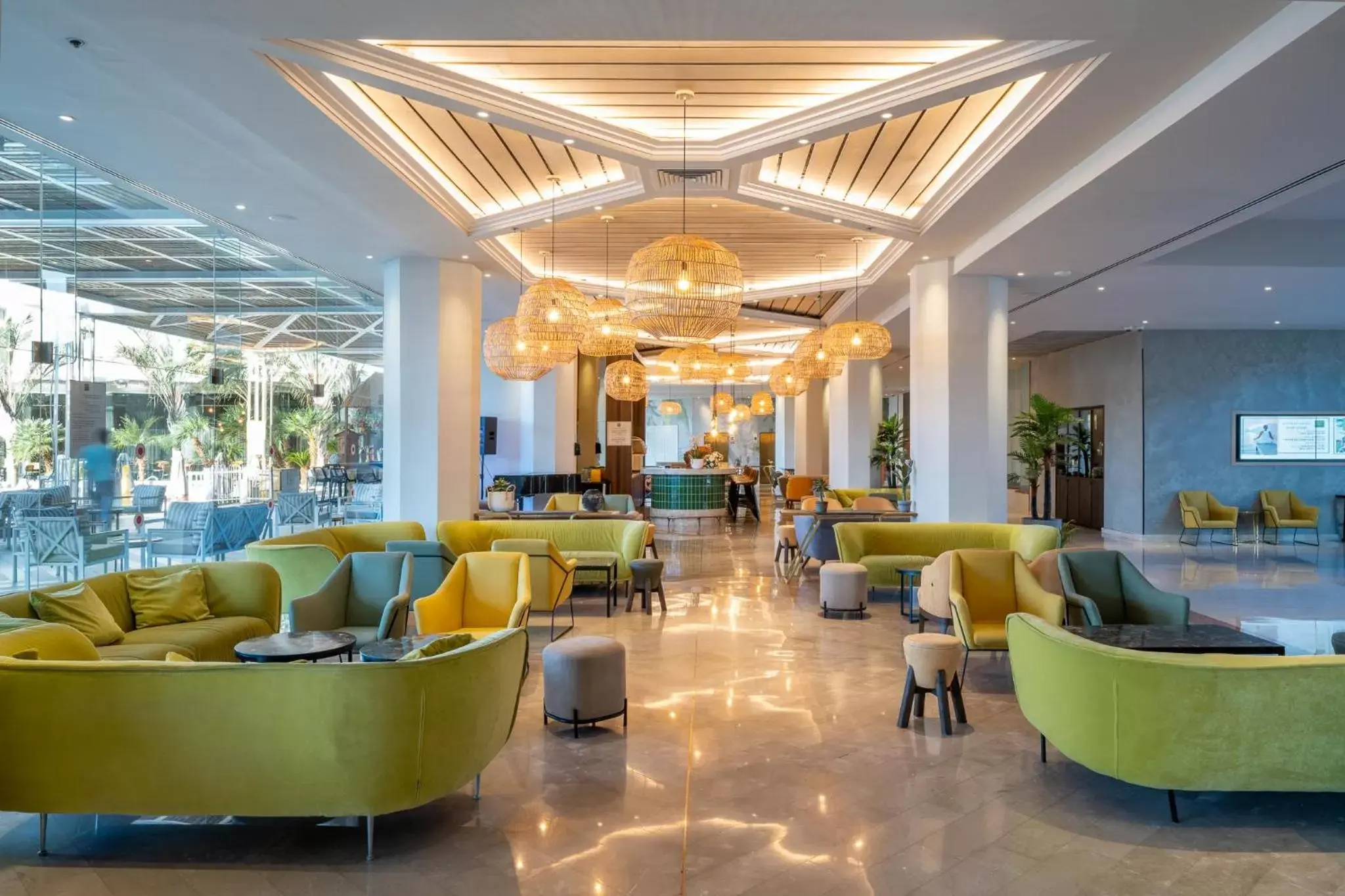 Lobby or reception, Lounge/Bar in Vert Hotel Eilat by AFI Hotels