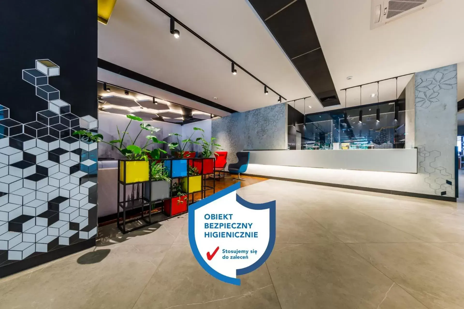 Lobby or reception in Hotel Wyspiański Lobby or reception in Hotel Wyspiański