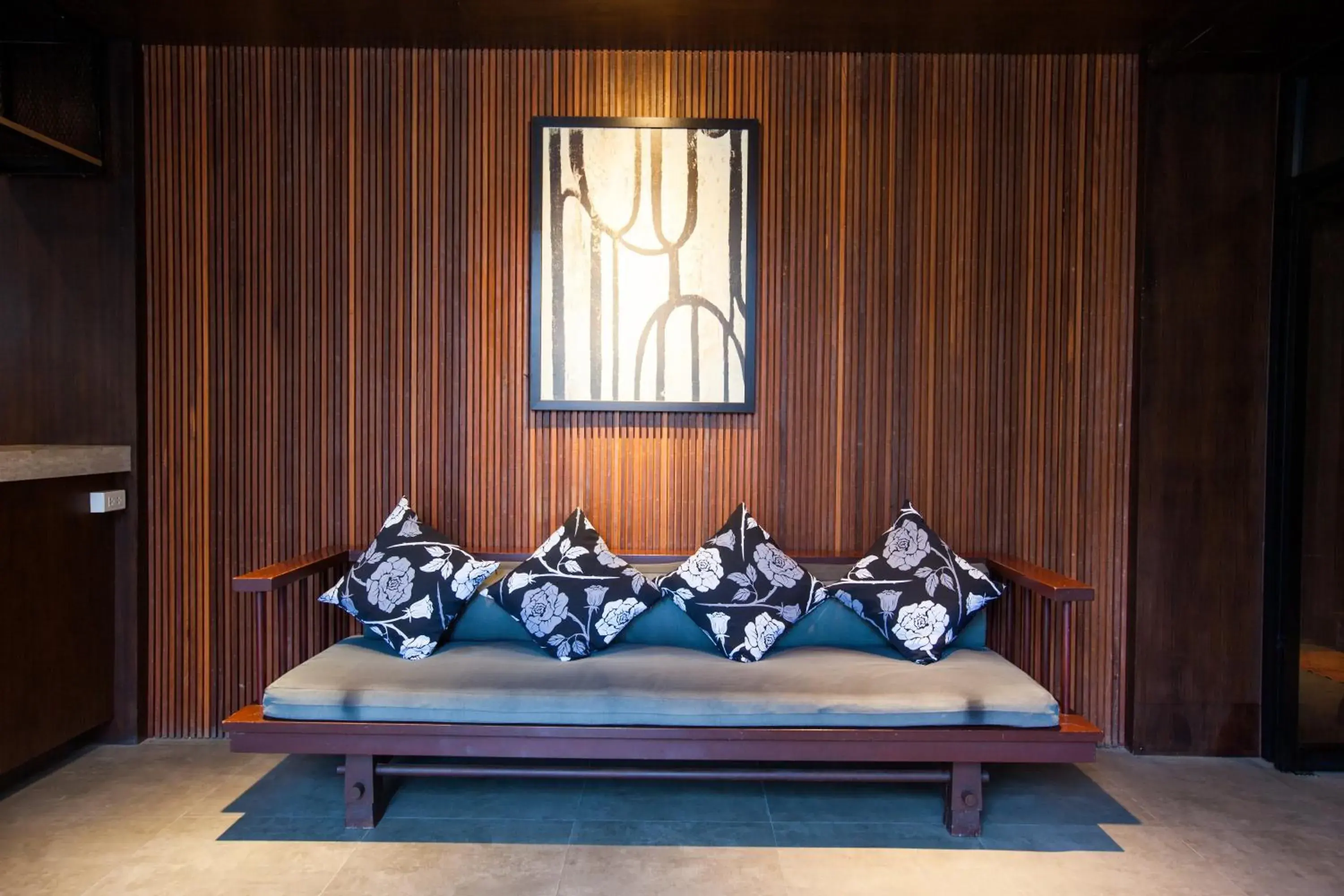 Lobby or reception, Bed in Amenity Apartel Samui