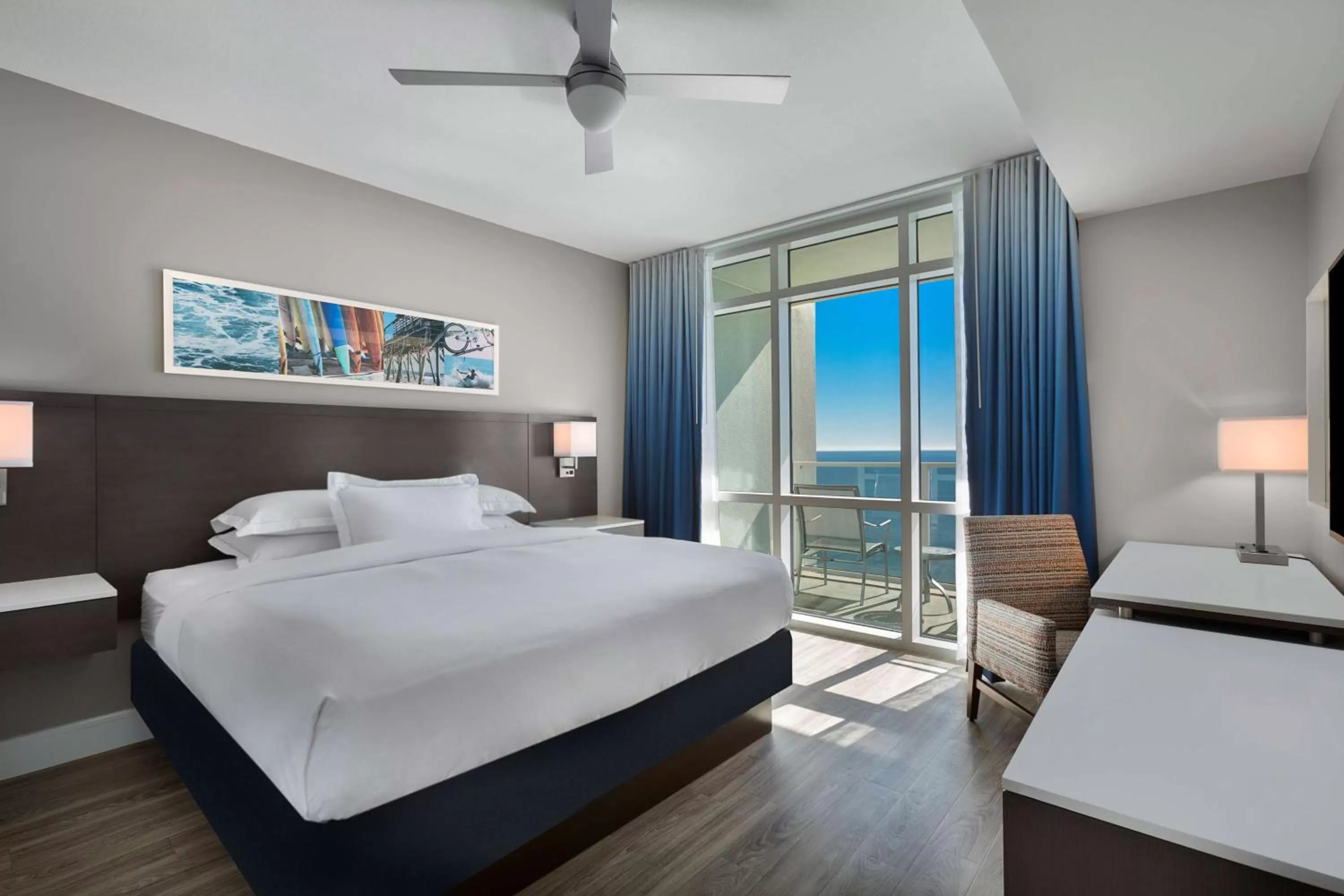 Bed in Hilton Grand Vacations Club Ocean 22 Myrtle Beach