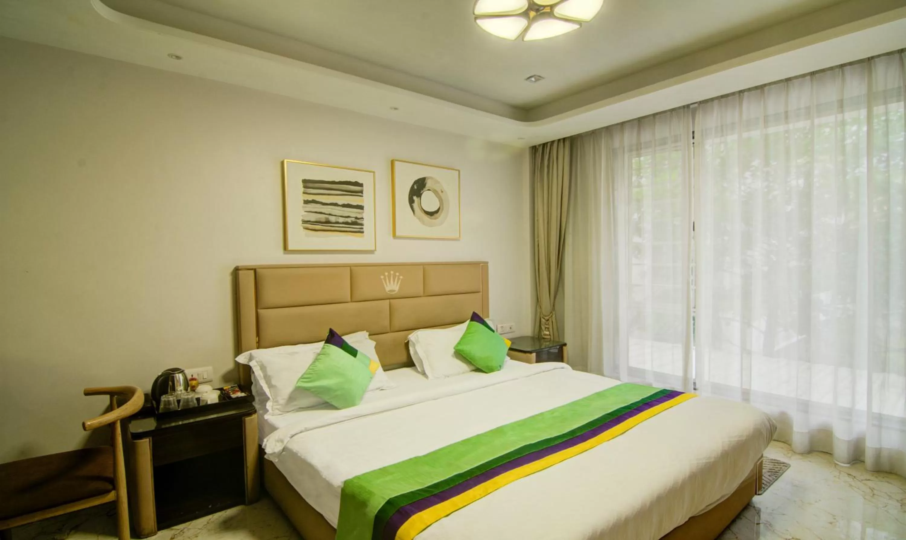 Bed in Treebo Trend Krish Residency