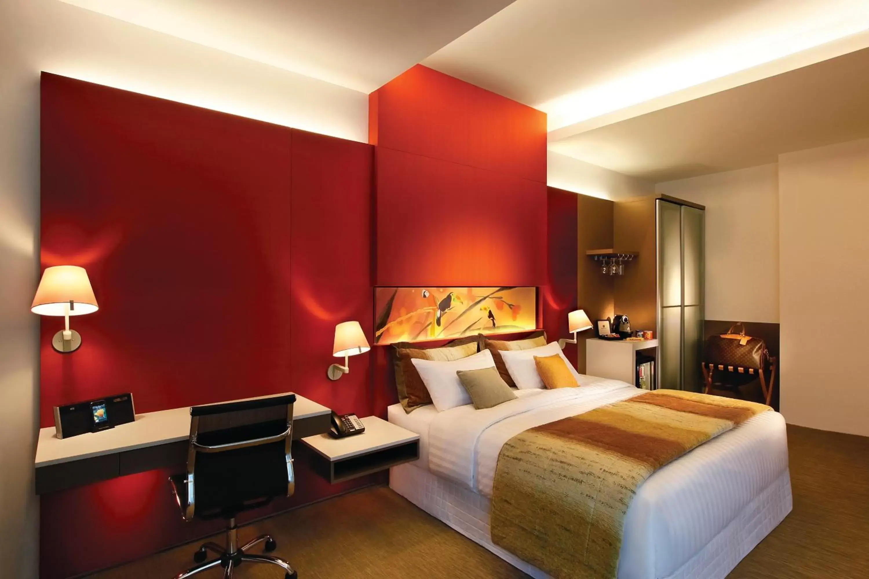 Bed in D'Hotel Singapore managed by The Ascott Limited