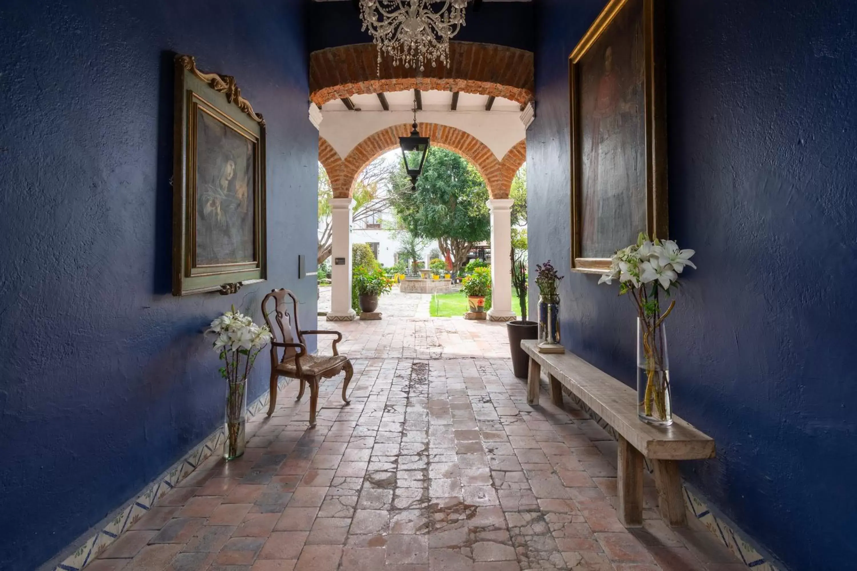 Patio in Hotel Hacienda San Cristóbal