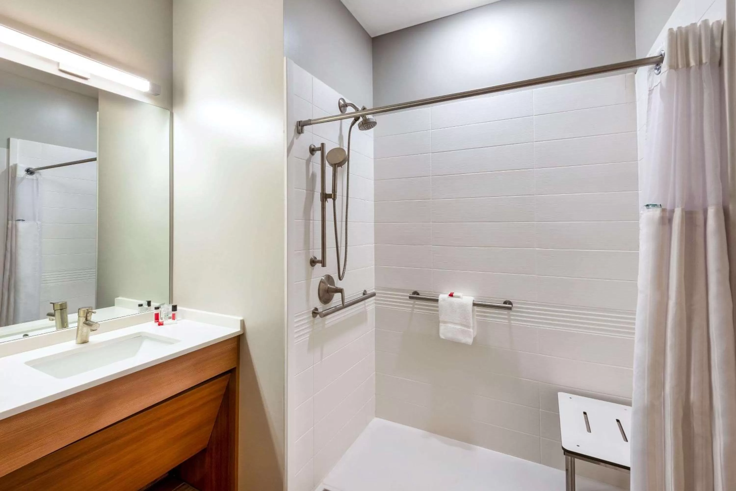 Shower in Microtel Inn & Suites by Wyndham Farmington