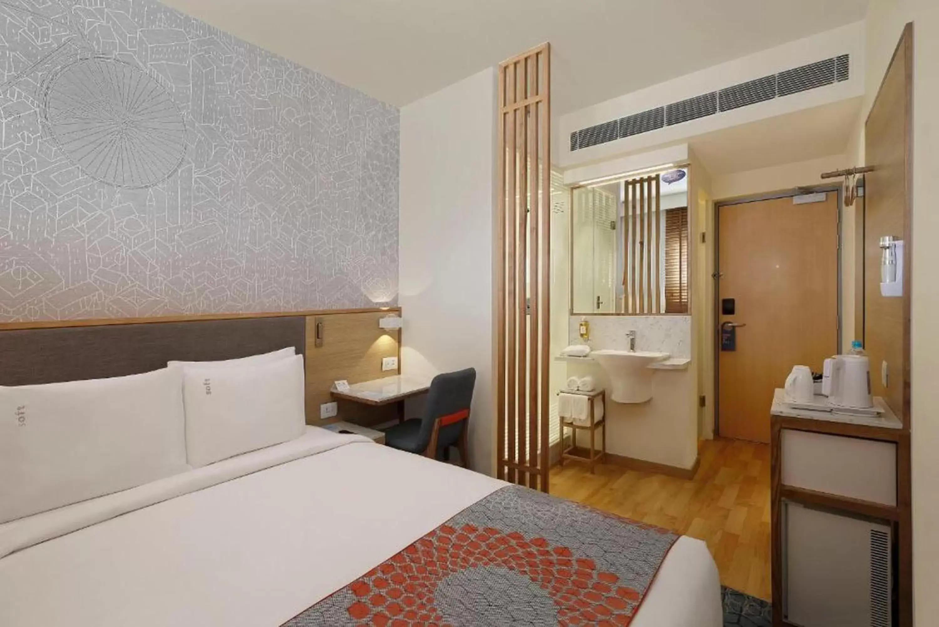 Bed in Holiday Inn Express Ahmedabad Prahlad Nagar, an IHG Hotel