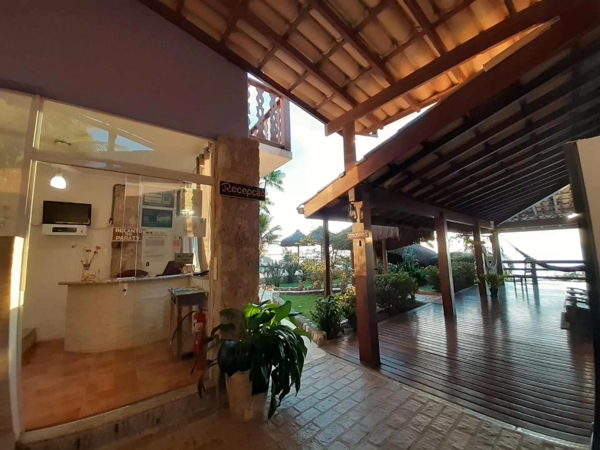 Lobby or reception in Pousada Recanto de Paraty