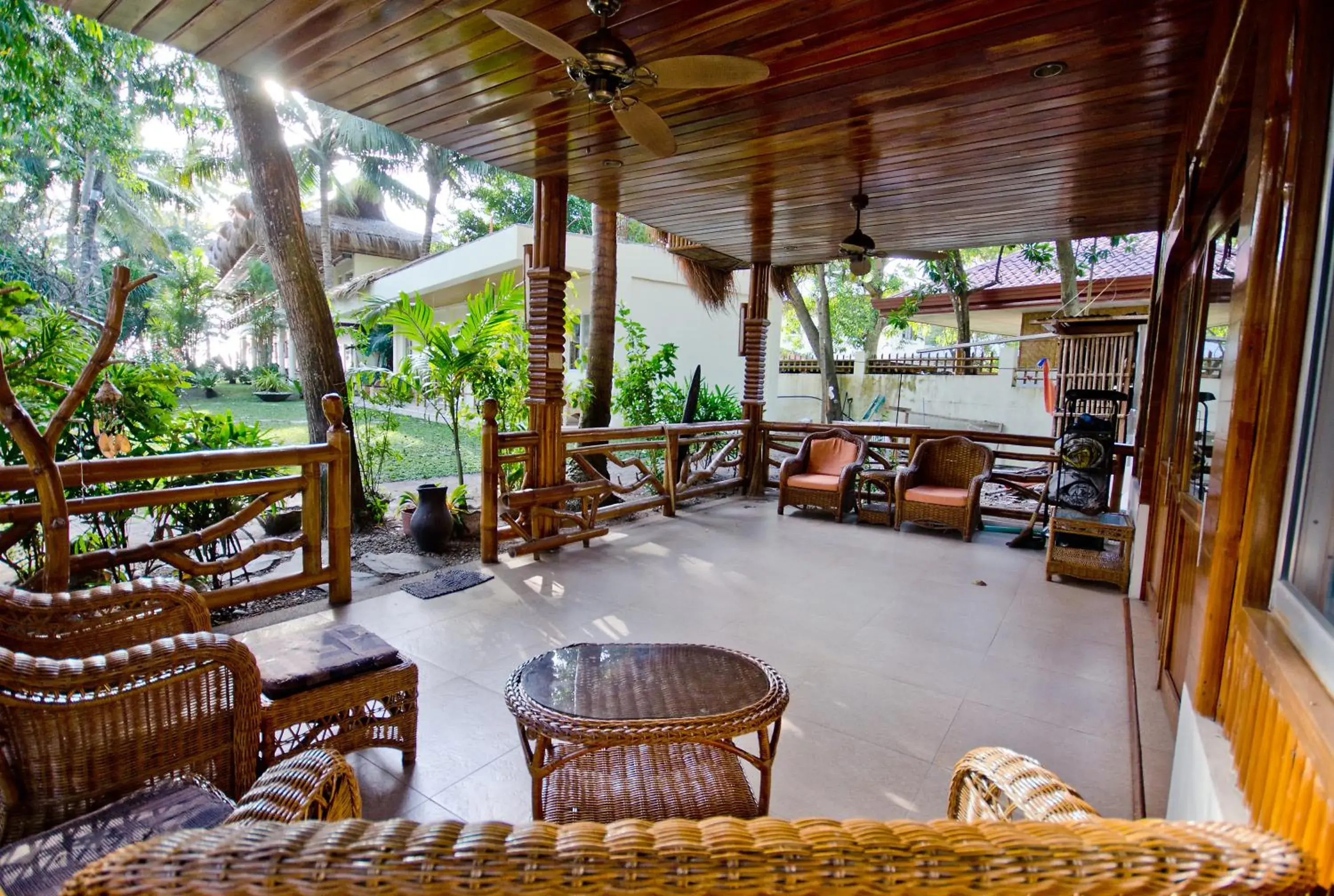 Patio in Mike's Dauin Dive Resort