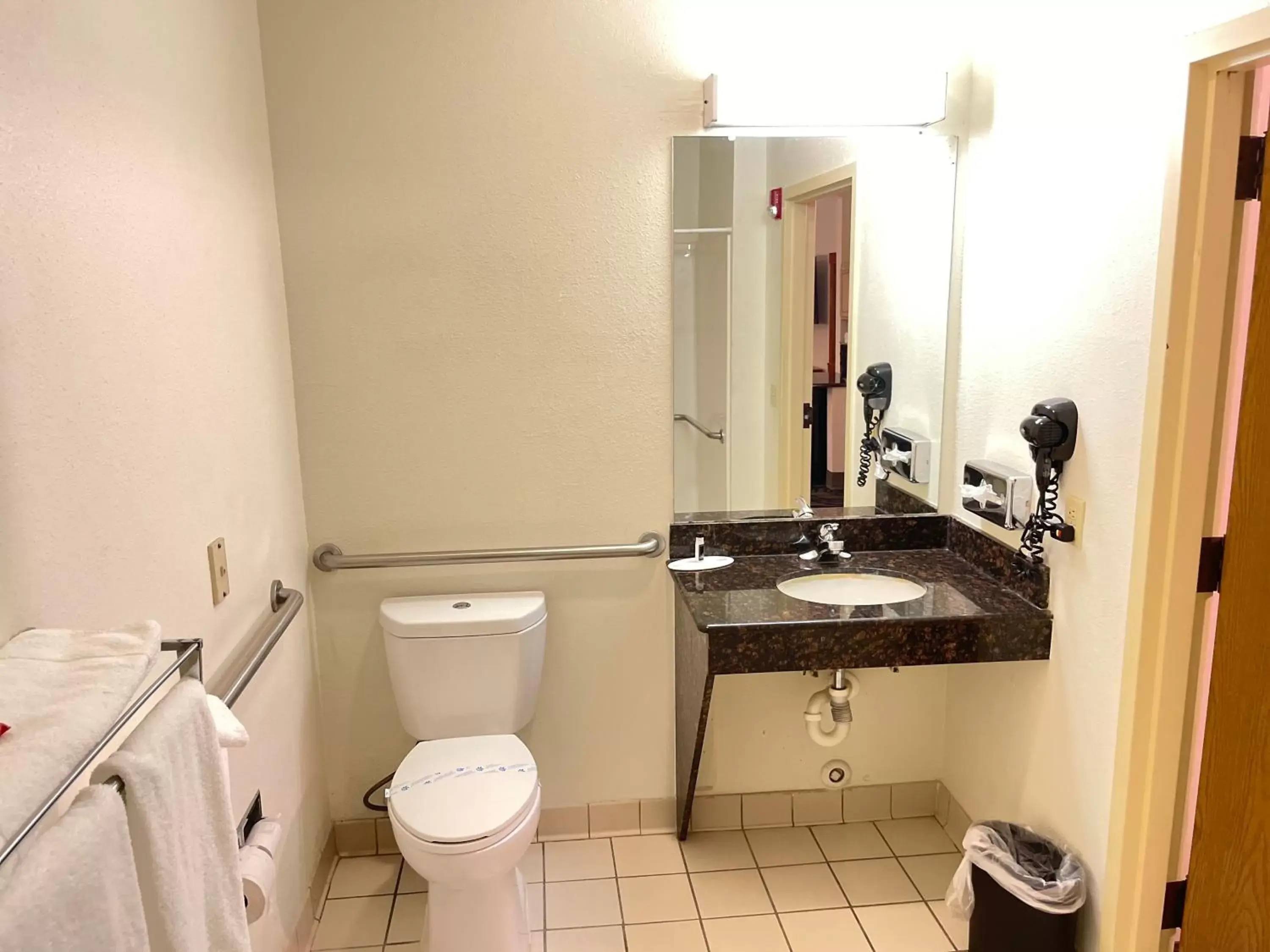 Bathroom in Super 8 by Wyndham Fort Worth Downtown South
