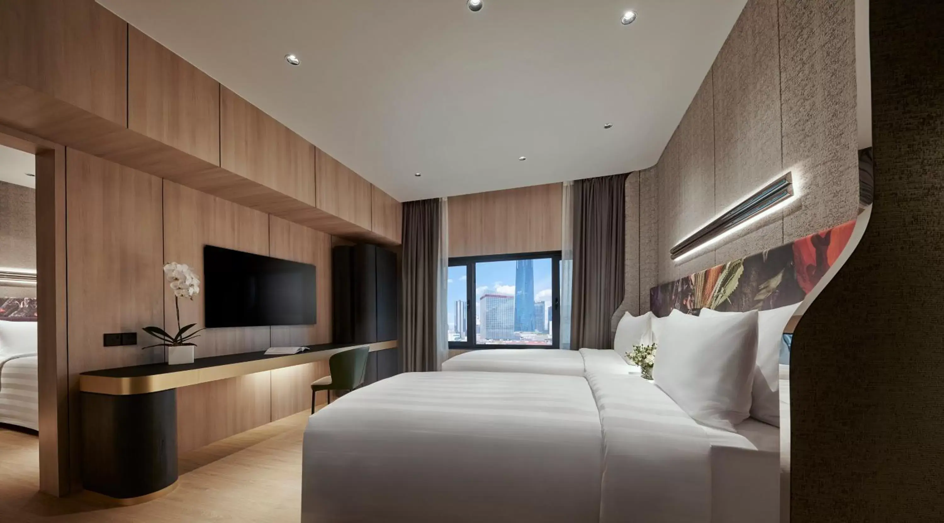 Bed, TV/Entertainment Center in PARKROYAL COLLECTION Kuala Lumpur