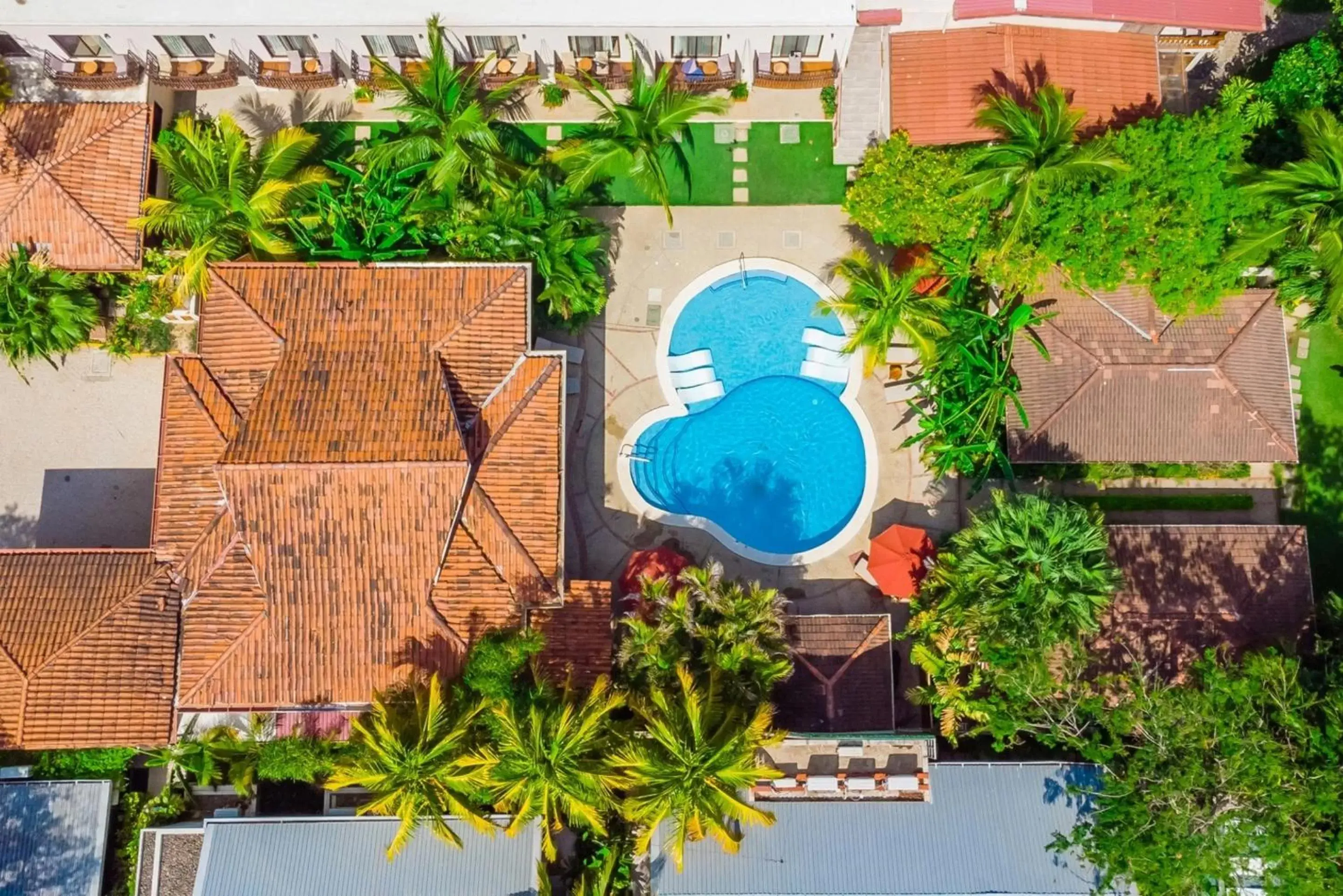 Bird's eye view, Pool View in The Coast Beachfront Hotel