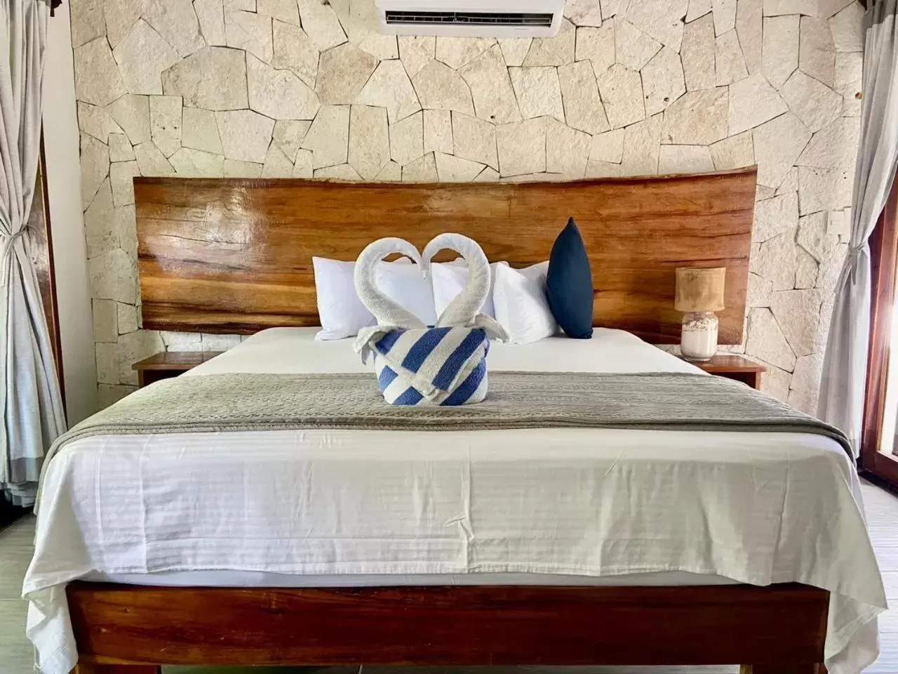 Bed in Playa Canek Beachfront Eco Hotel