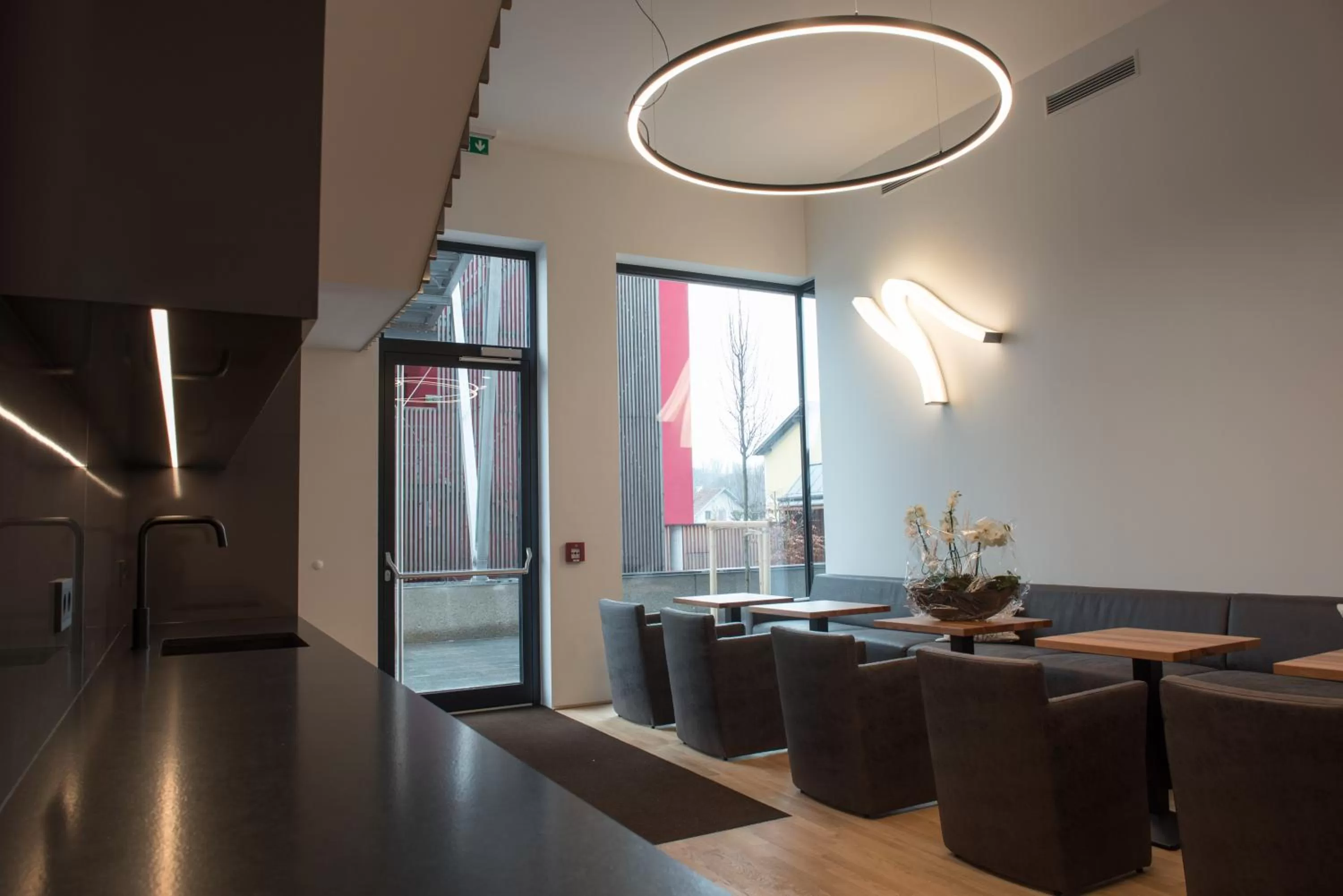 Kitchen or kitchenette in Hotel Wallern Garni