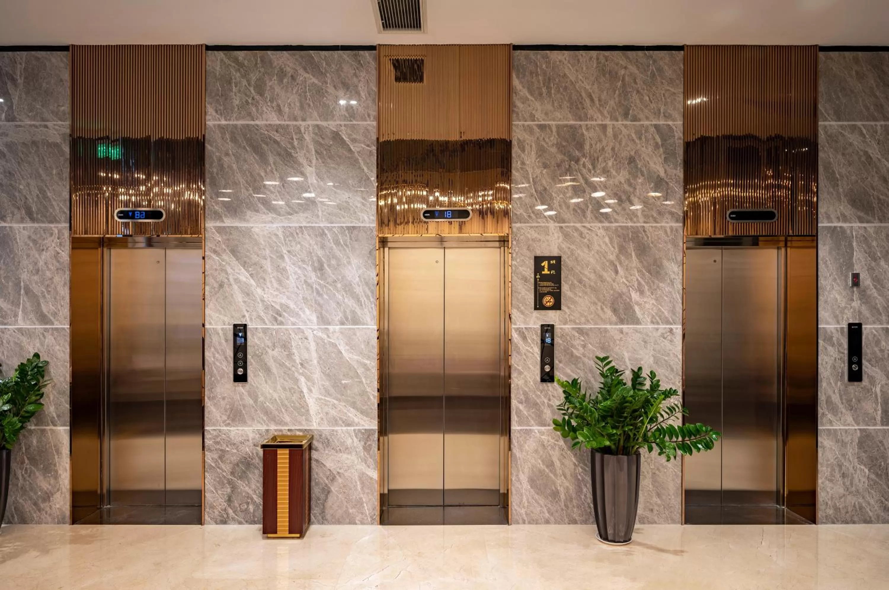 elevator in Muong Thanh Luxury Saigon Hotel