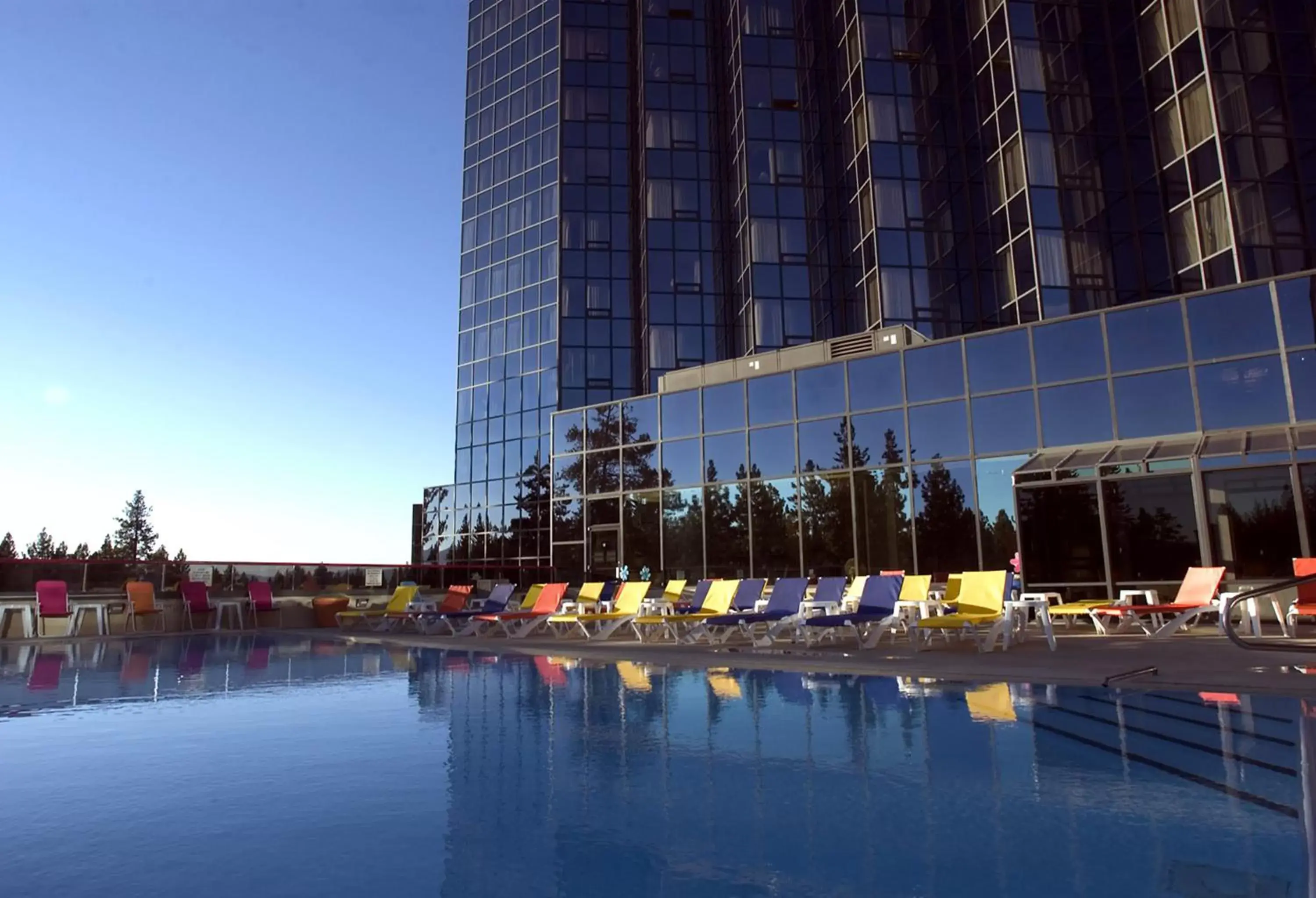 Swimming pool, Property Building in Harveys Lake Tahoe Hotel & Casino