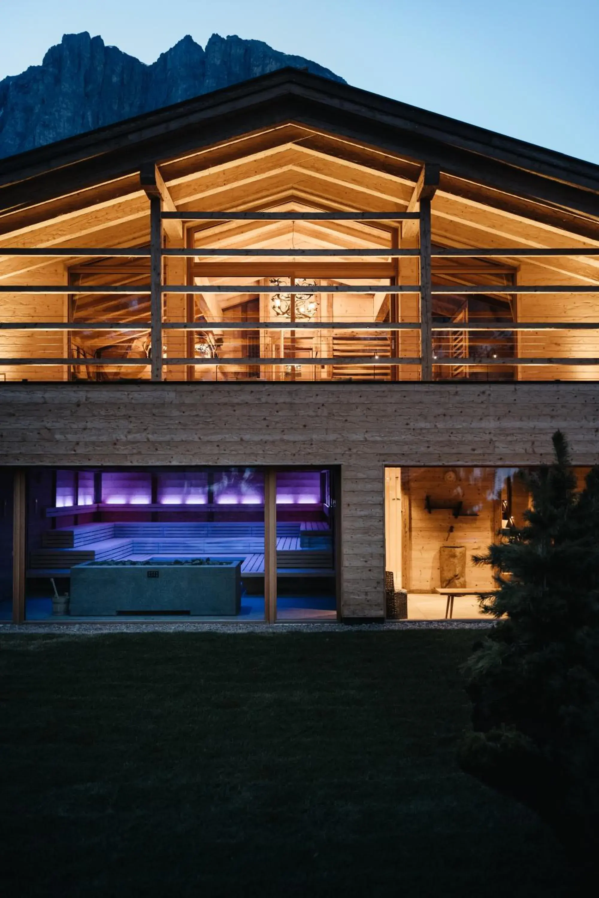 Sauna, Property Building in Kolfuschgerhof Mountain Resort