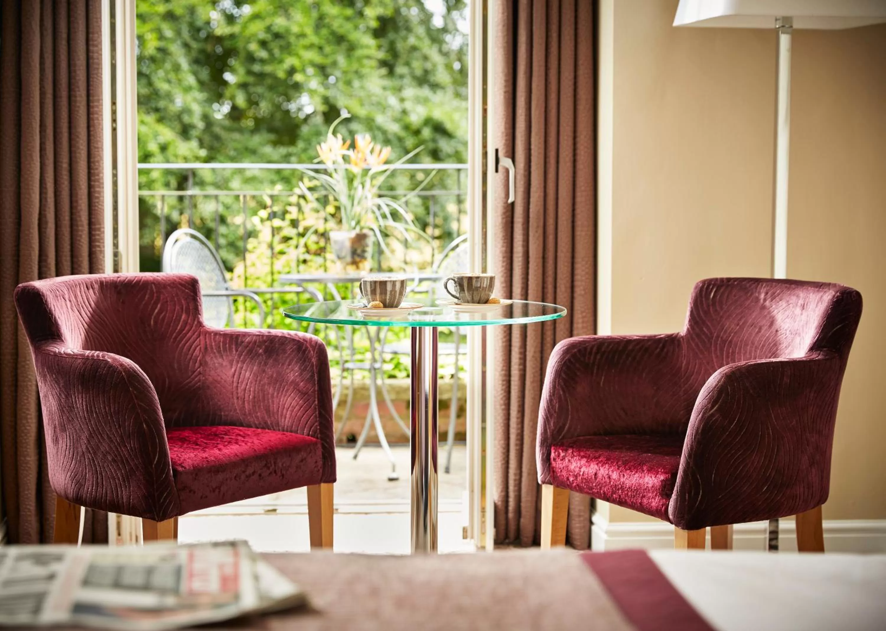 Seating area in Lion Quays Resort