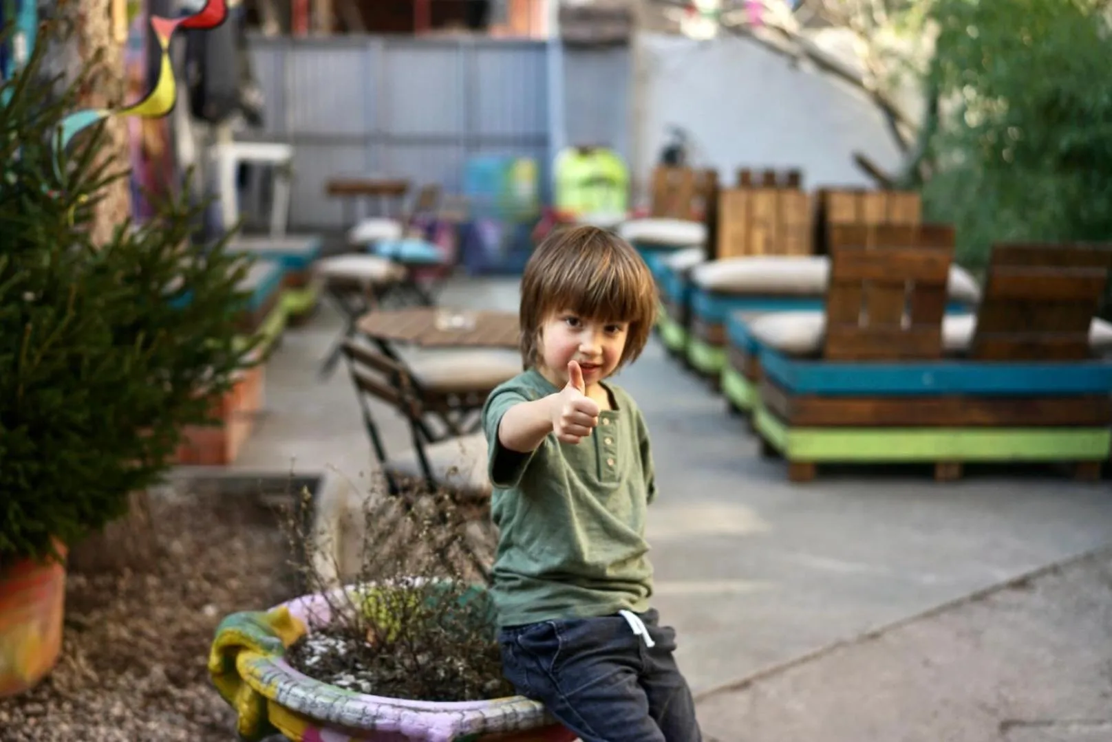 Garden in Good People Design Hostel