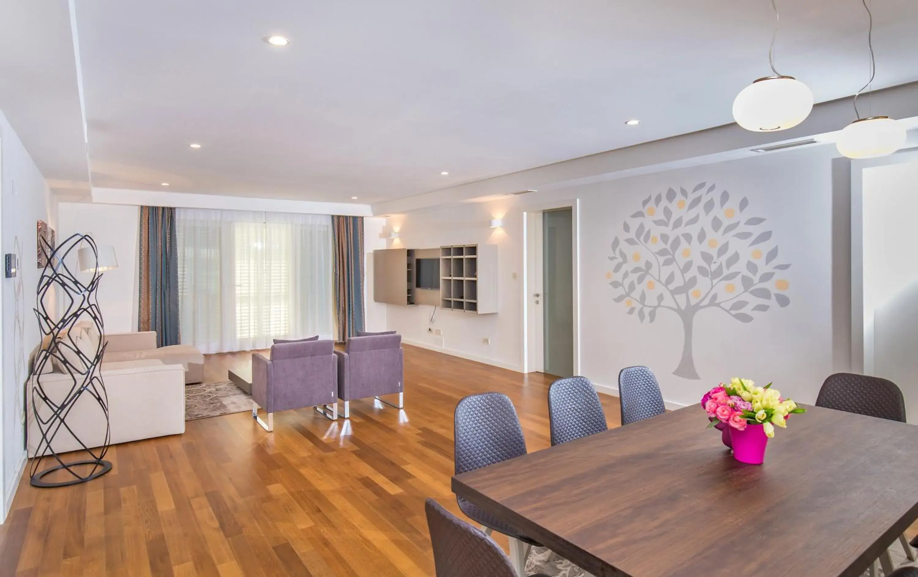 Living room, Dining Area in Dubrovnik Luxury Residence – L’Orangerie