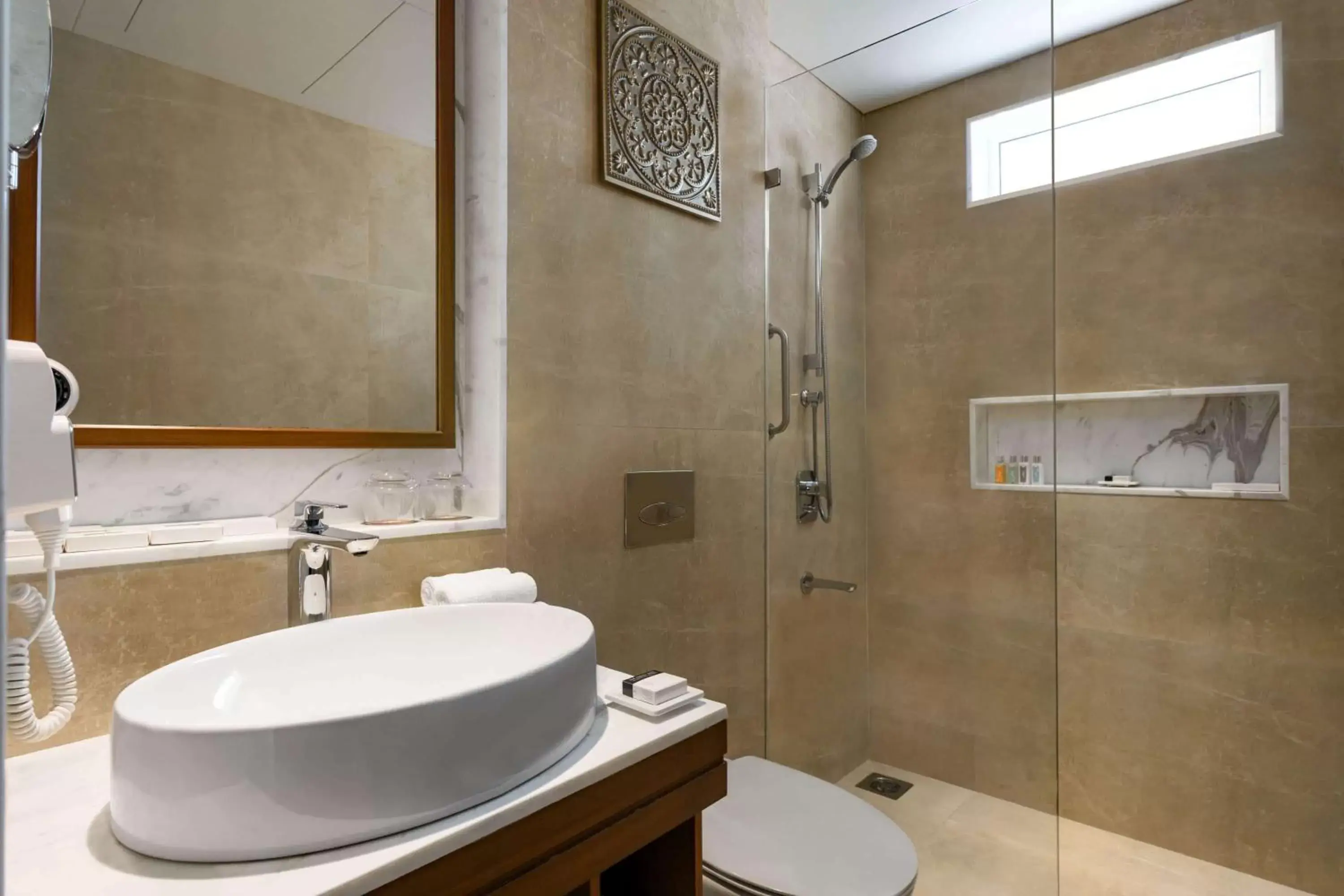 Bathroom in Hawthorn Suites by Wyndham Dwarka Bathroom in Hawthorn Suites by Wyndham Dwarka