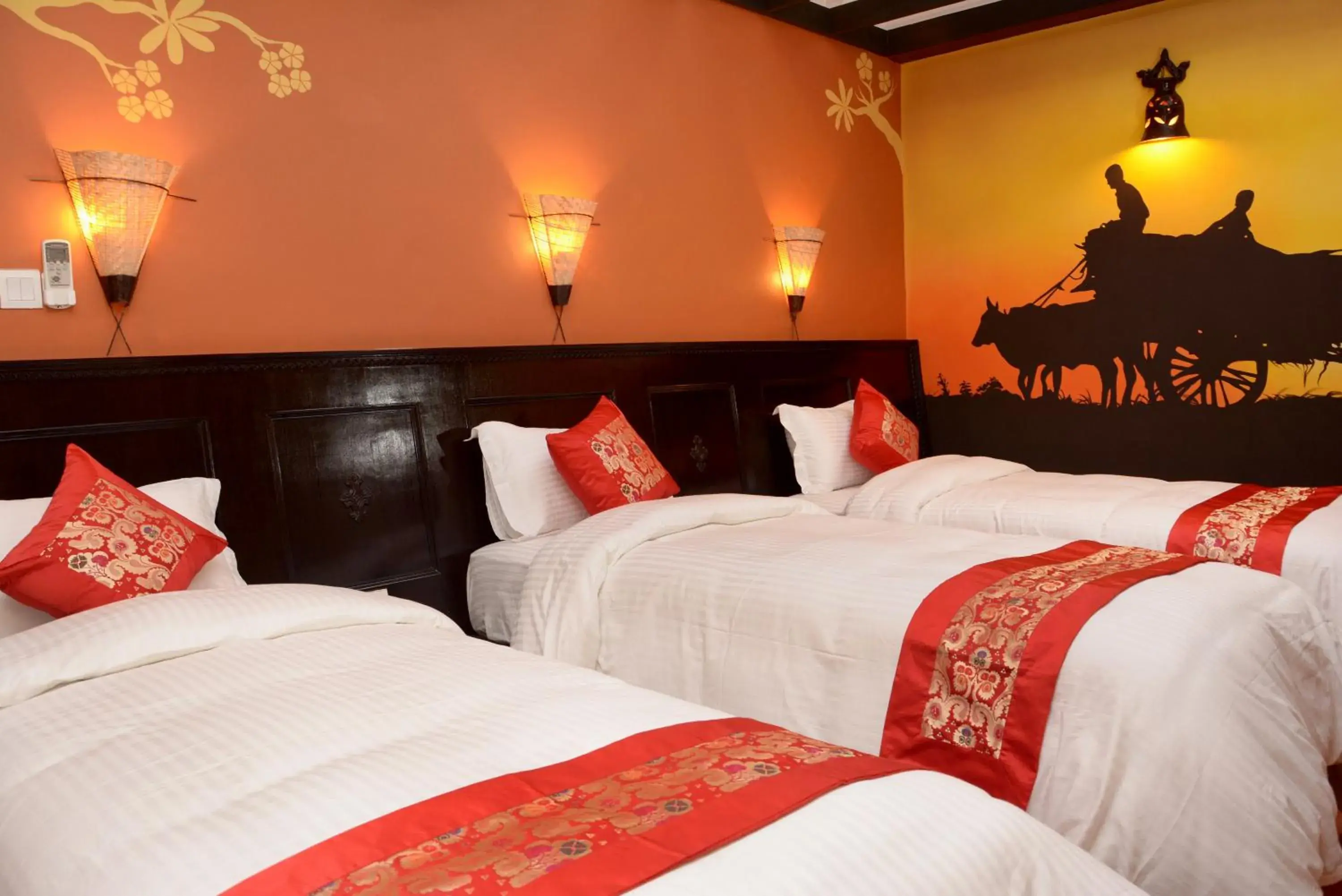 Bed in Kasthamandap Boutique Hotel