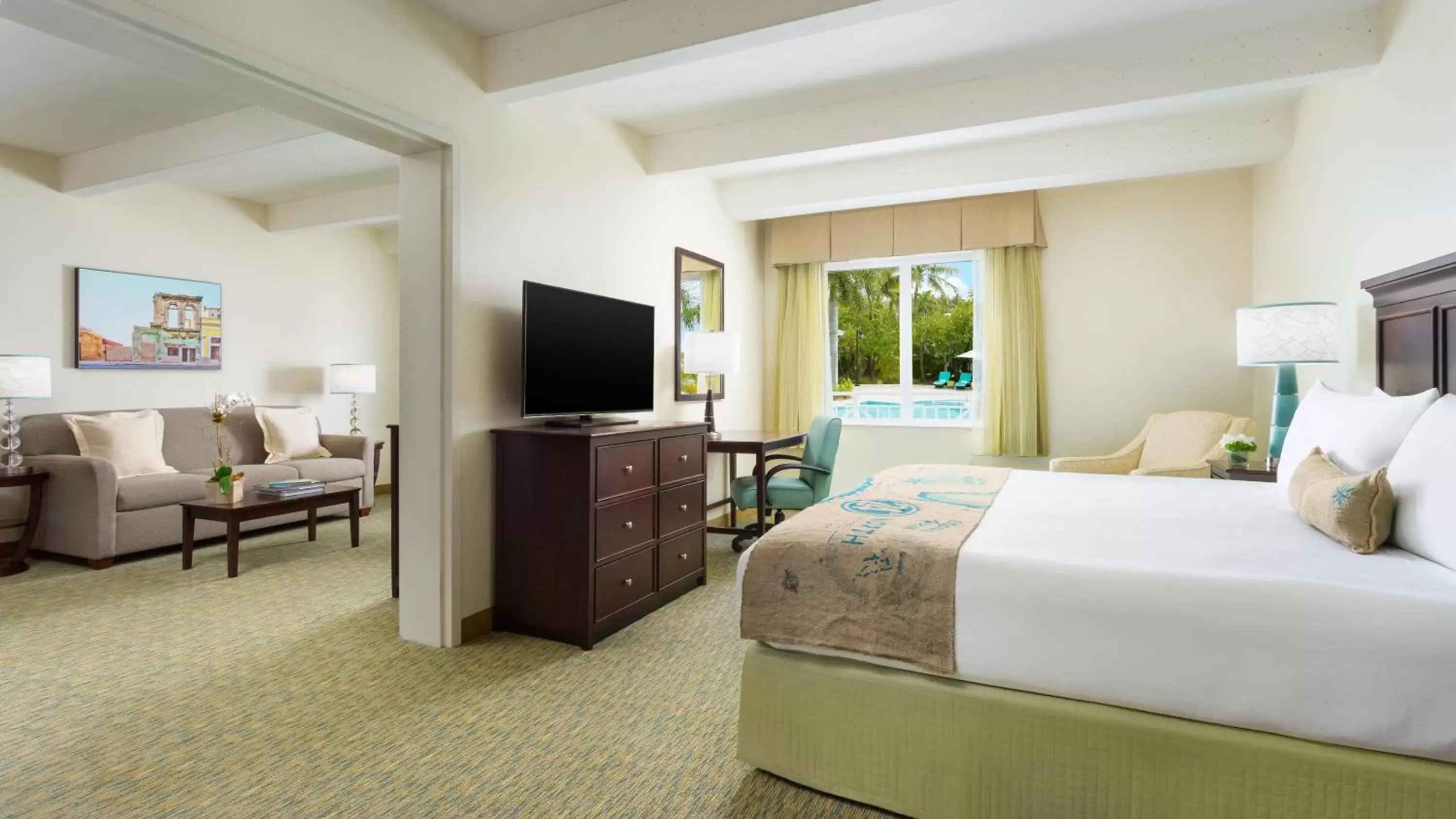 Bedroom, TV/Entertainment Center in 24 North Hotel Key West