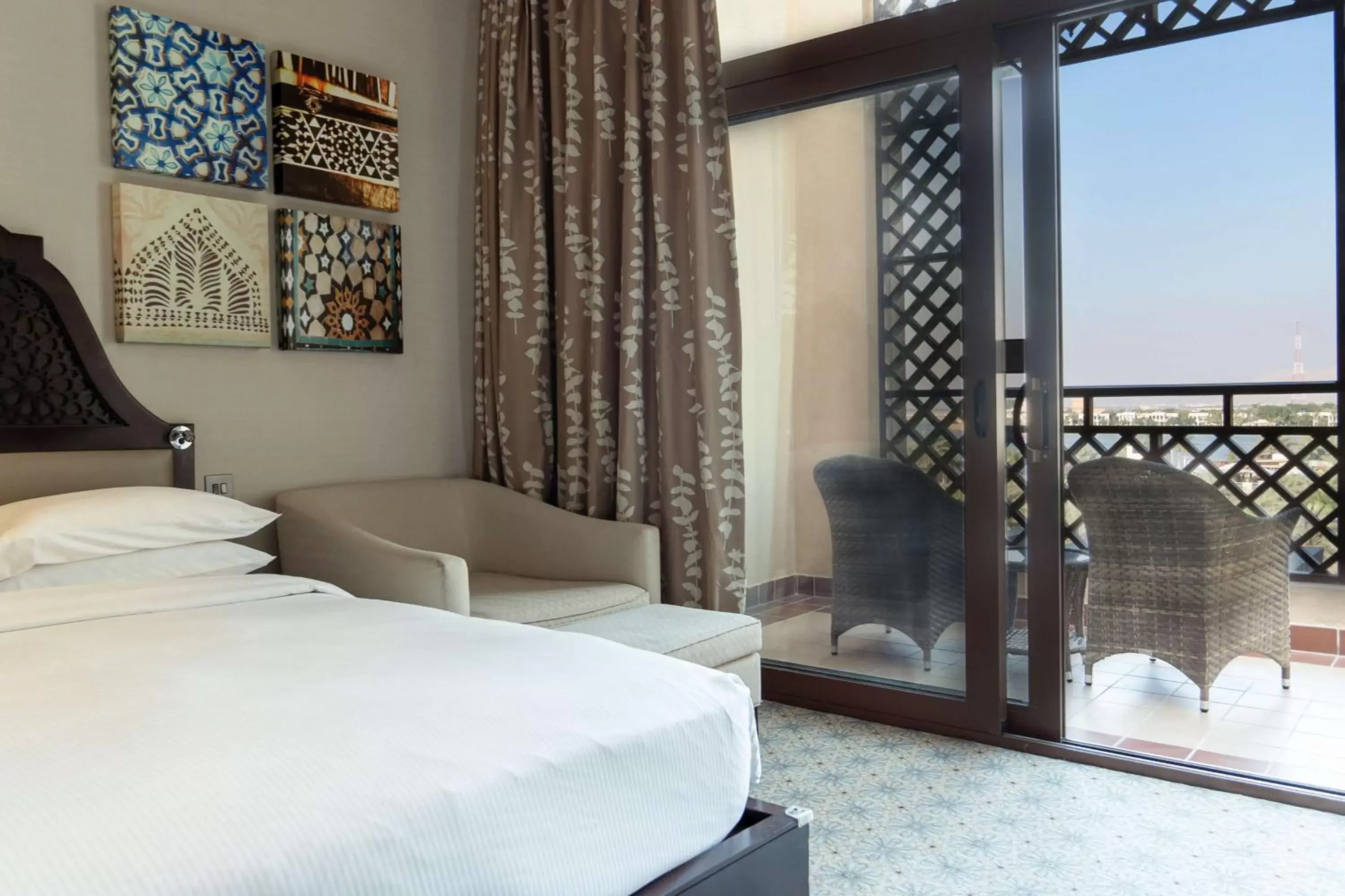 View (from property/room), Bed in Hilton Ras Al Khaimah Beach Resort