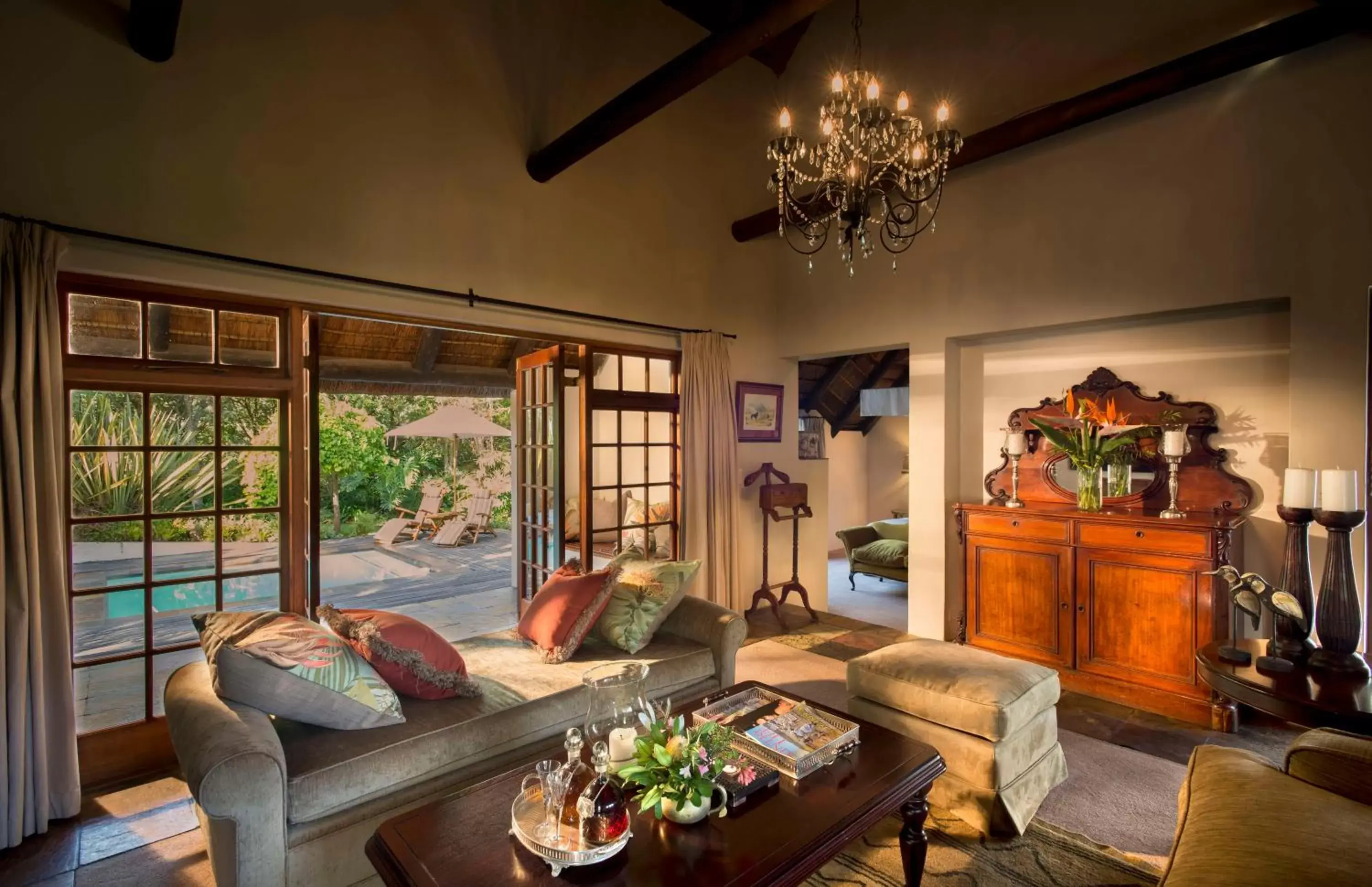 Patio, Seating Area in Hunter's Country House