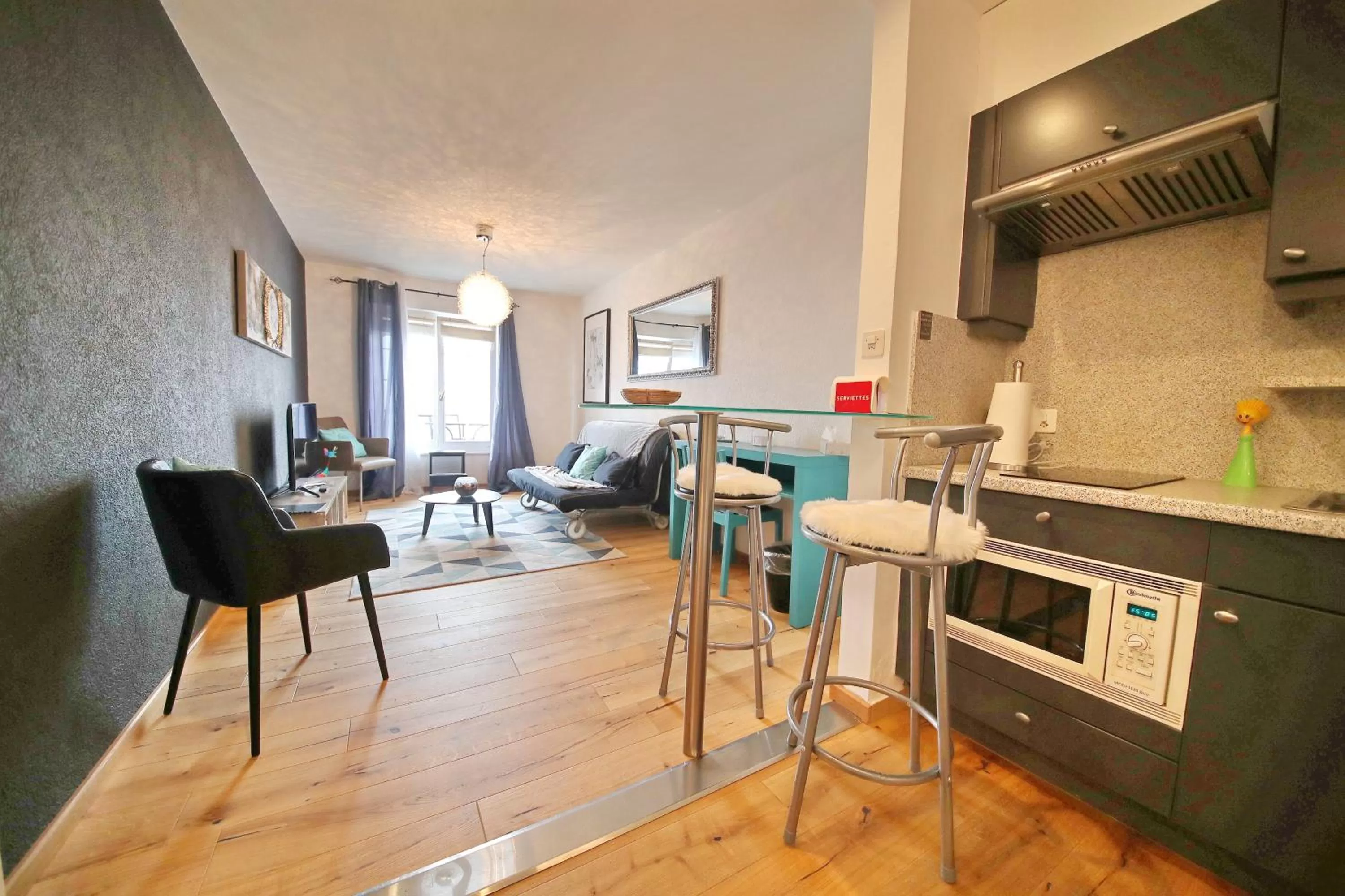 Kitchen/Kitchenette in B&B Corseaux Beach & Riviera Beach