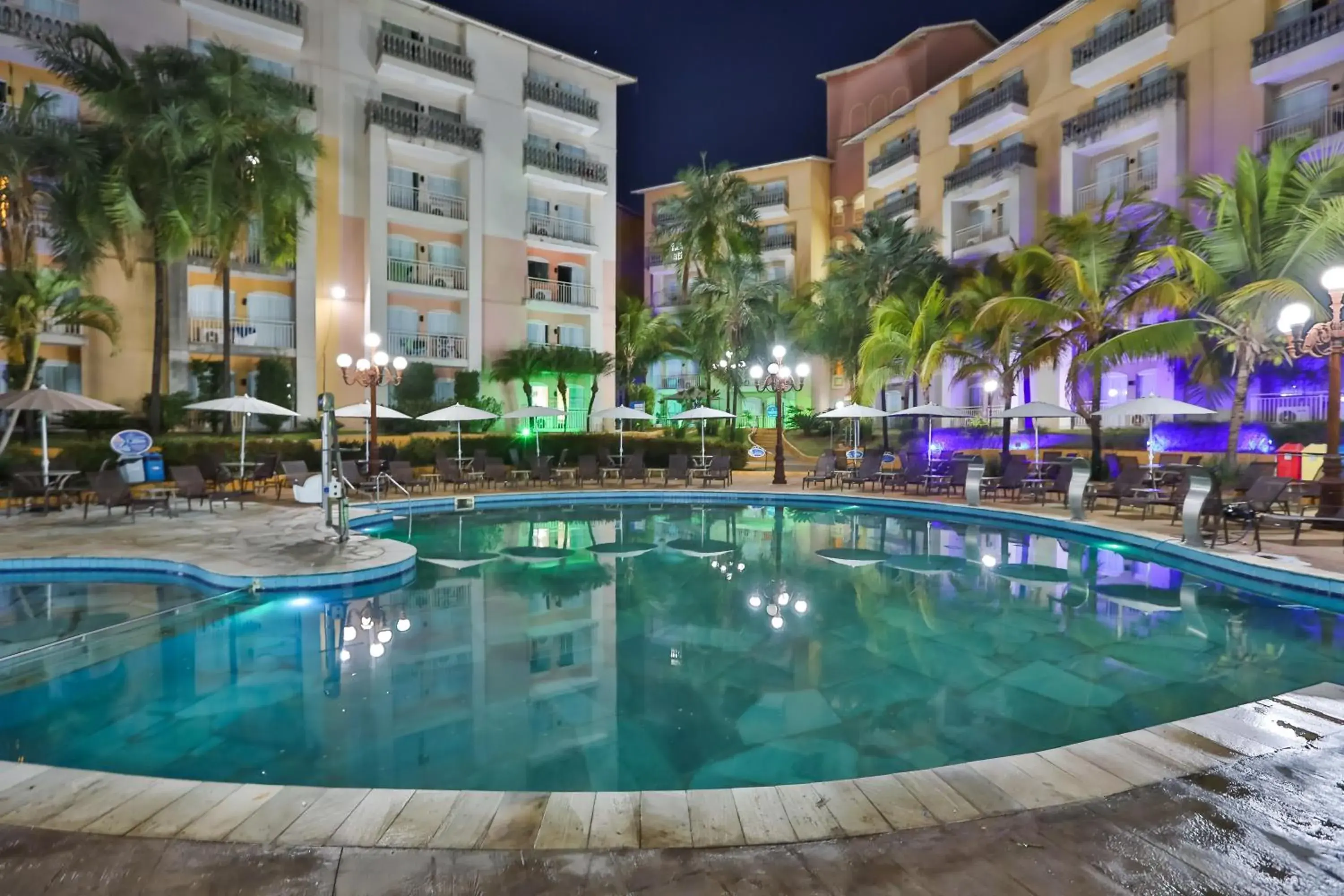 Night, Swimming Pool in Thermas de Olimpia Resorts by Mercure