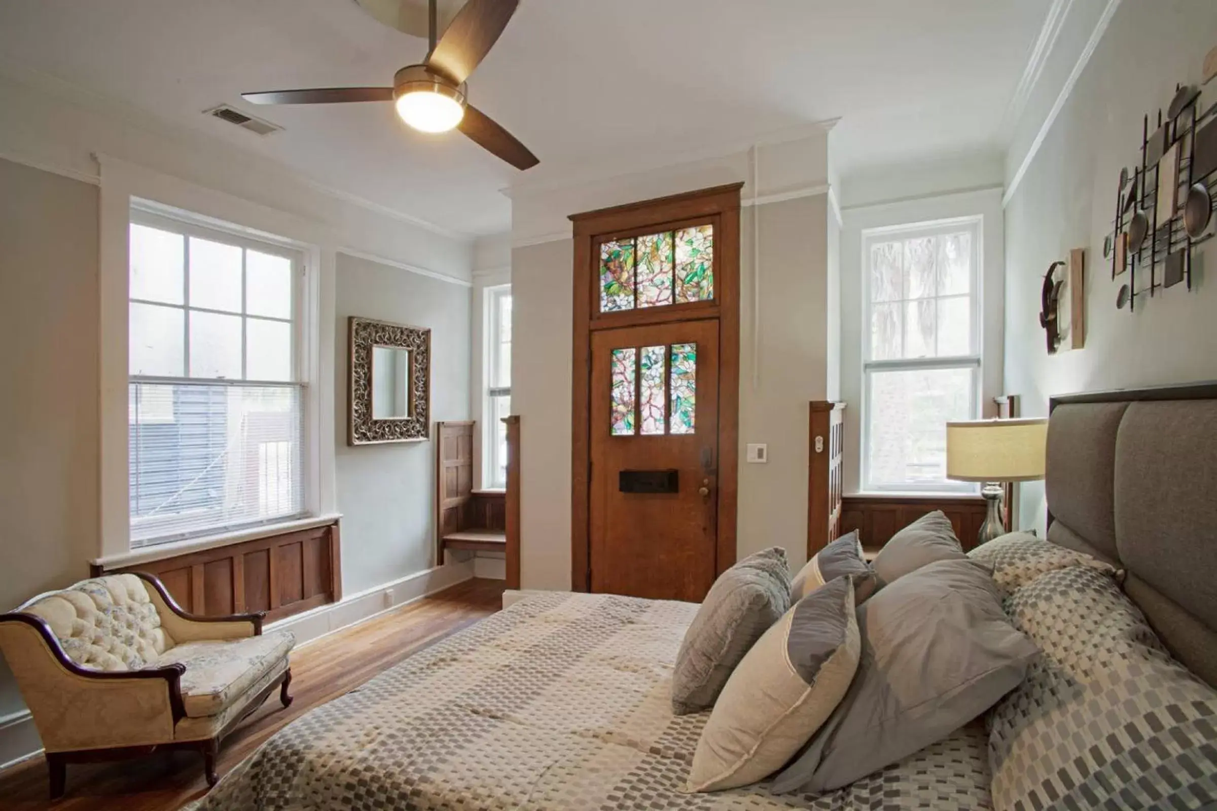 Bedroom, Seating Area in 101 E Waldburg - Cozy Cottage just off of Forsyth Park