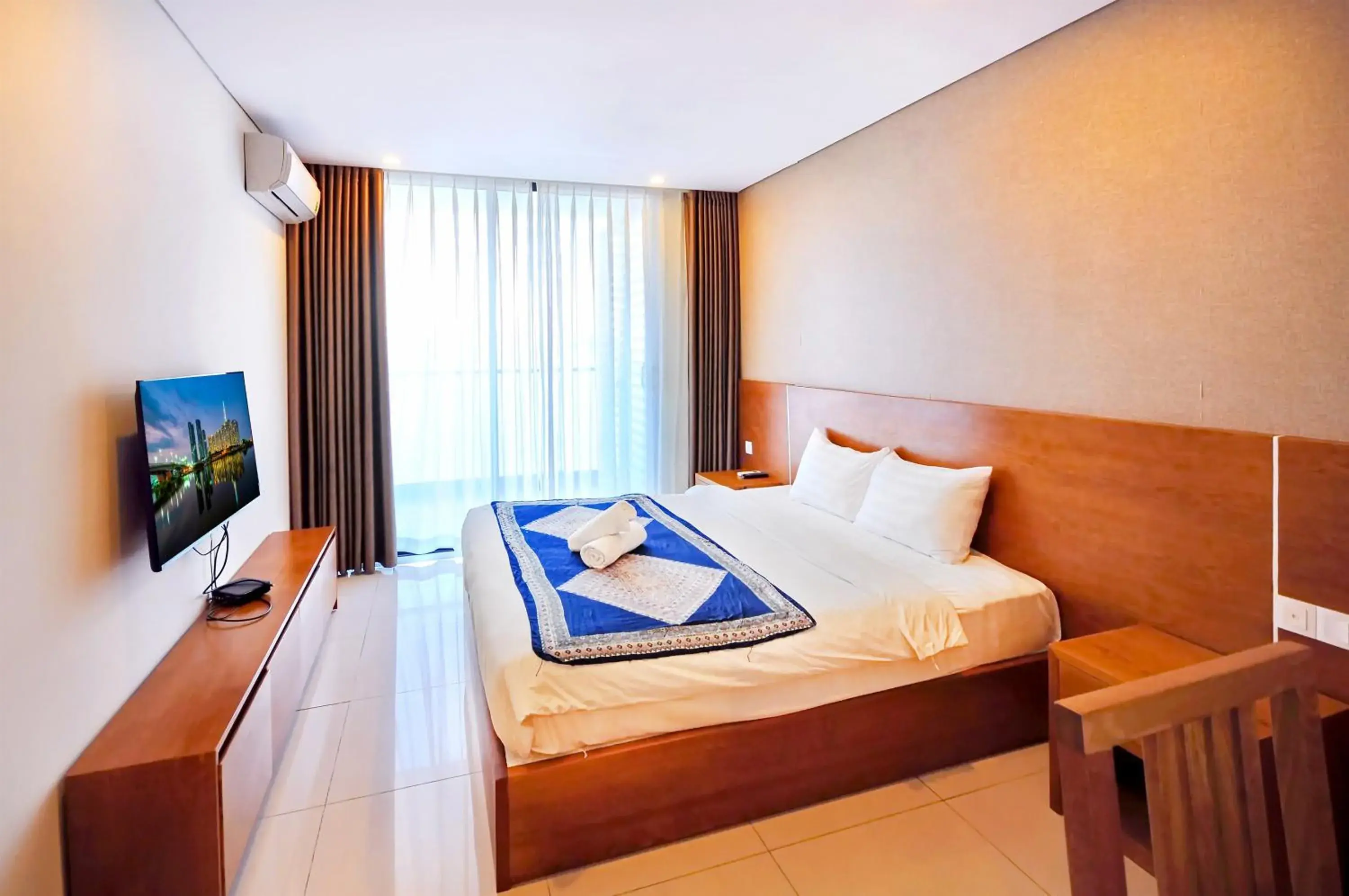 Bed in Holi Beach Hotel & Apartments