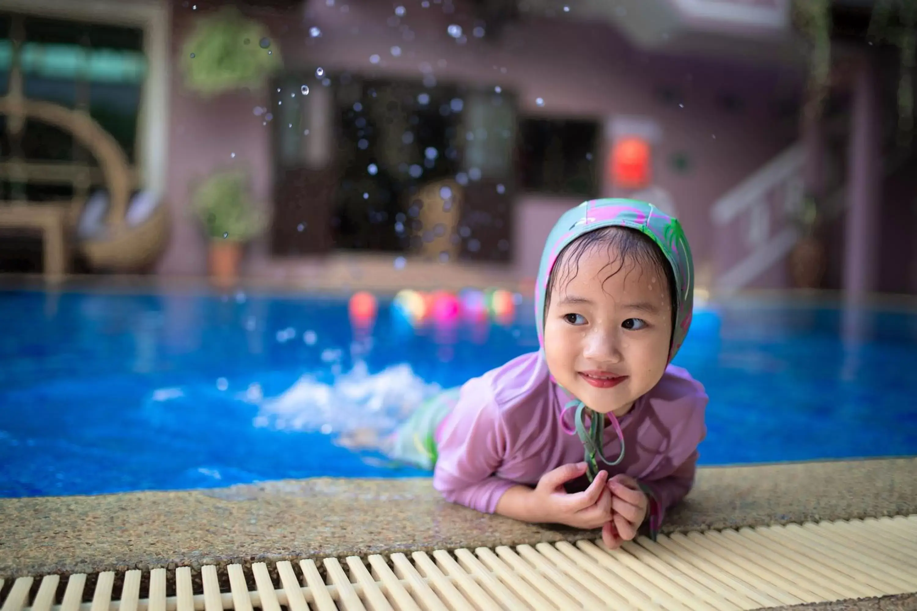 Swimming pool, Children in Phanomrungpuri Hotel Buriram