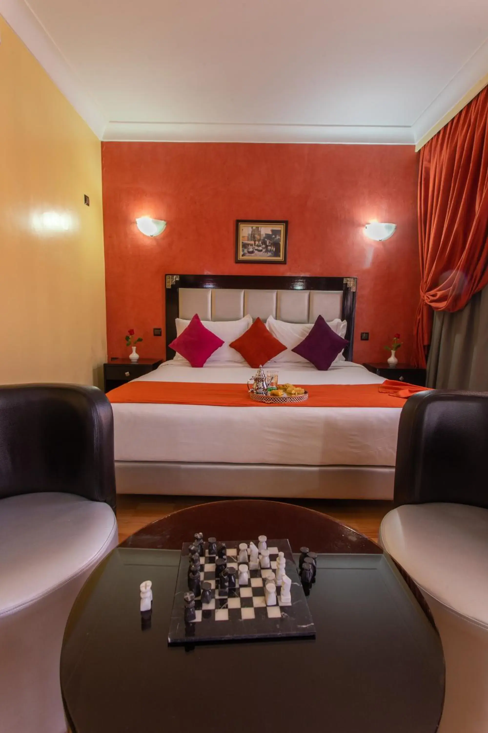 Bed in Hotel Meriem Marrakech