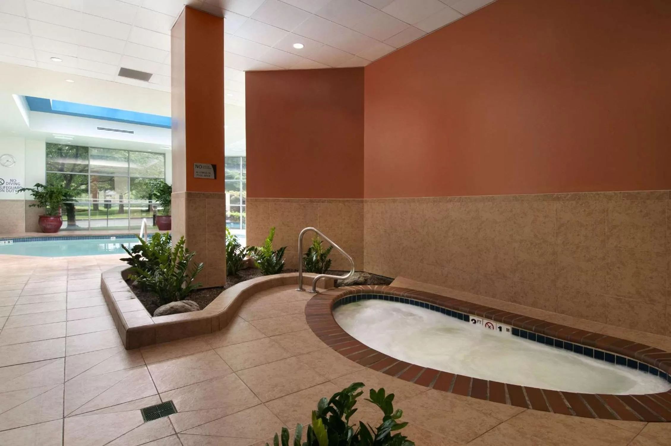 Pool view in Embassy Suites By Hilton Seattle - Tacoma International Airport