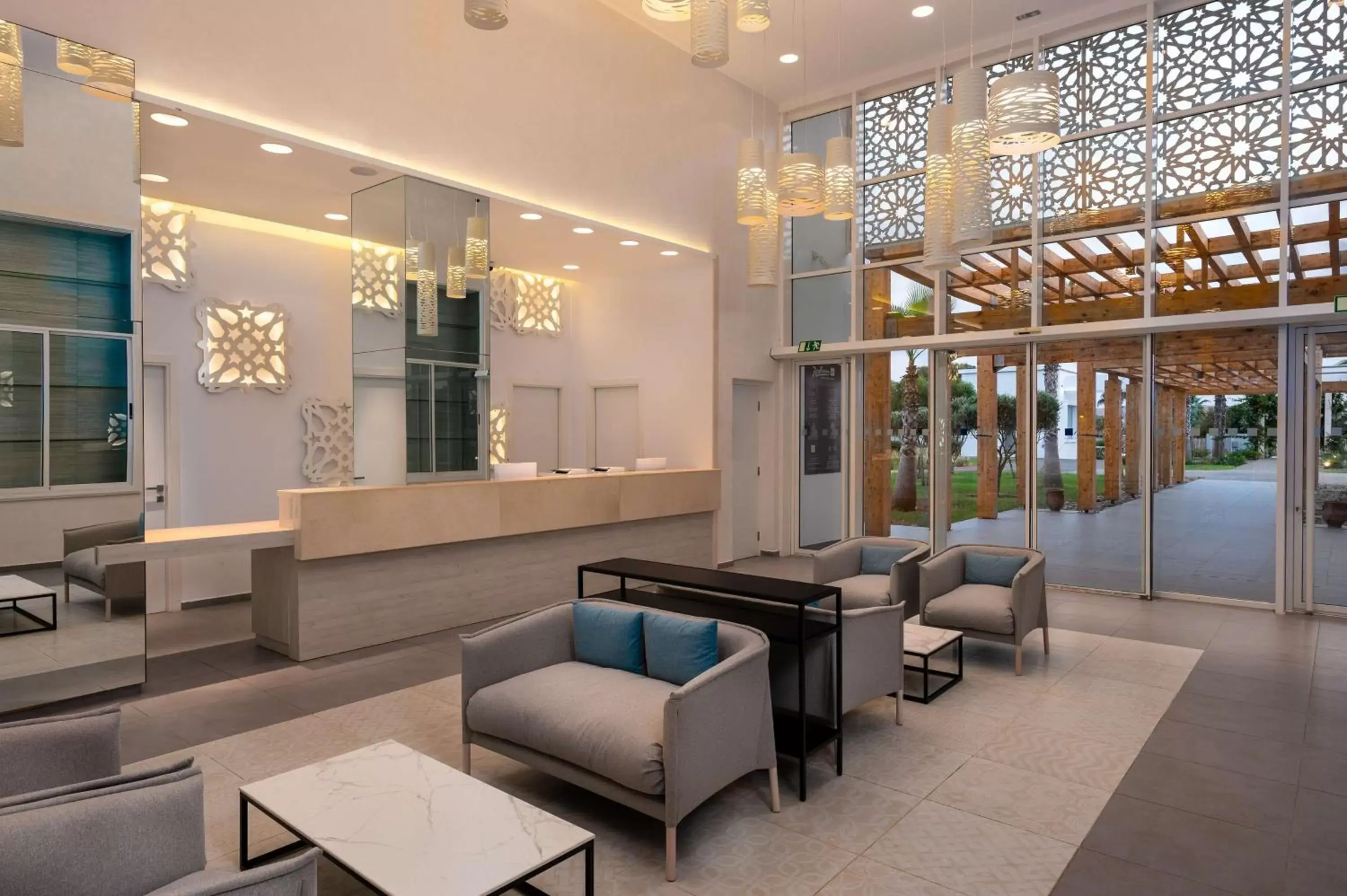 Lobby or reception, Lounge/Bar in Radisson Blu Resort, Saidia Garden