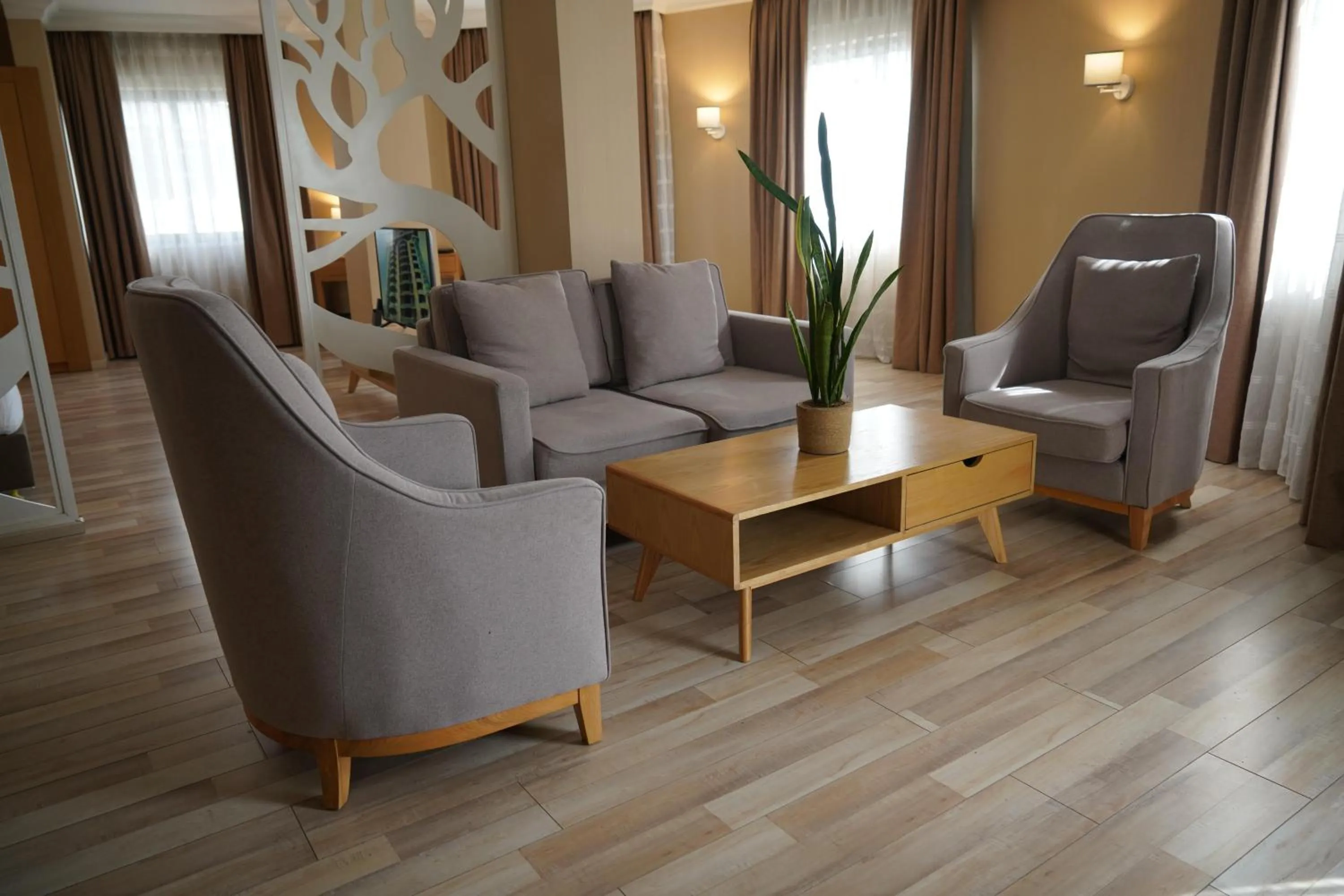 Seating area in Mado Hotel