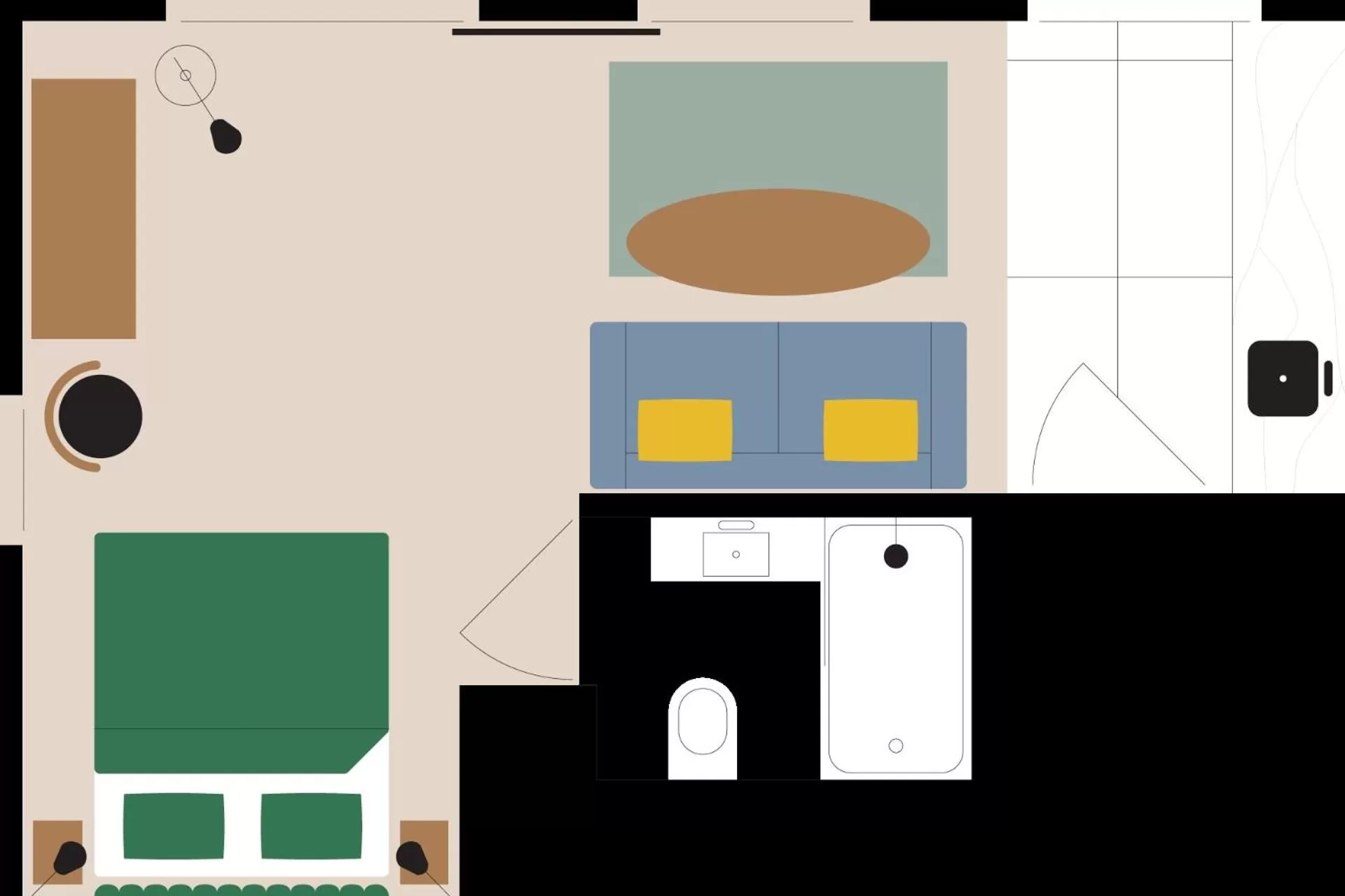 Photo of the whole room in No.4 Residence