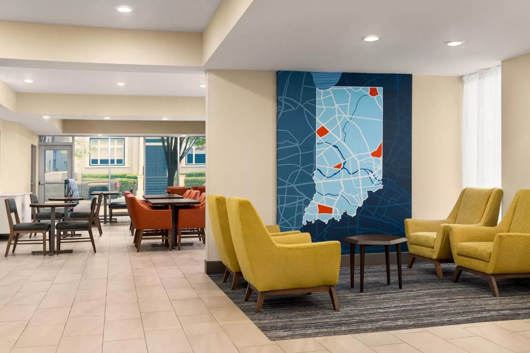 Property building, Seating Area in Holiday Inn Express & Suites Evansville Downtown, an IHG Hotel
