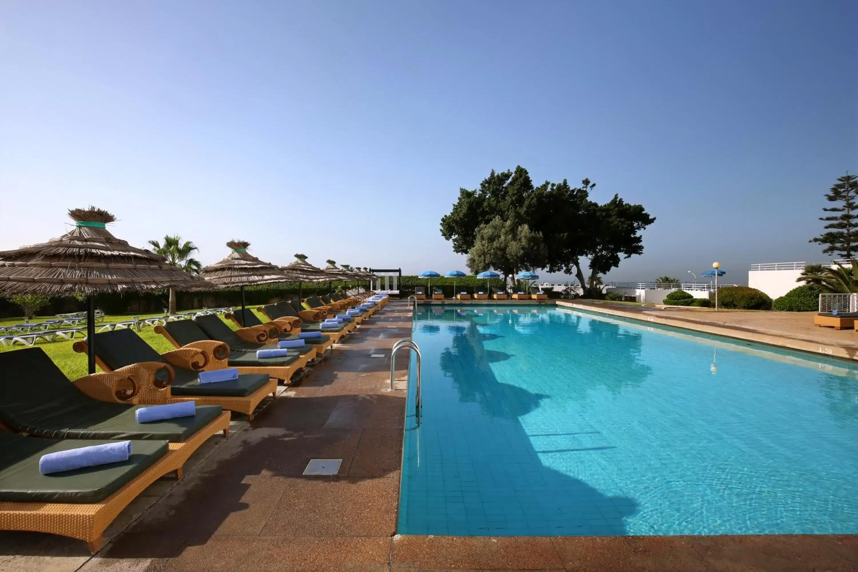 Patio, Swimming Pool in Anezi Tower Hotel